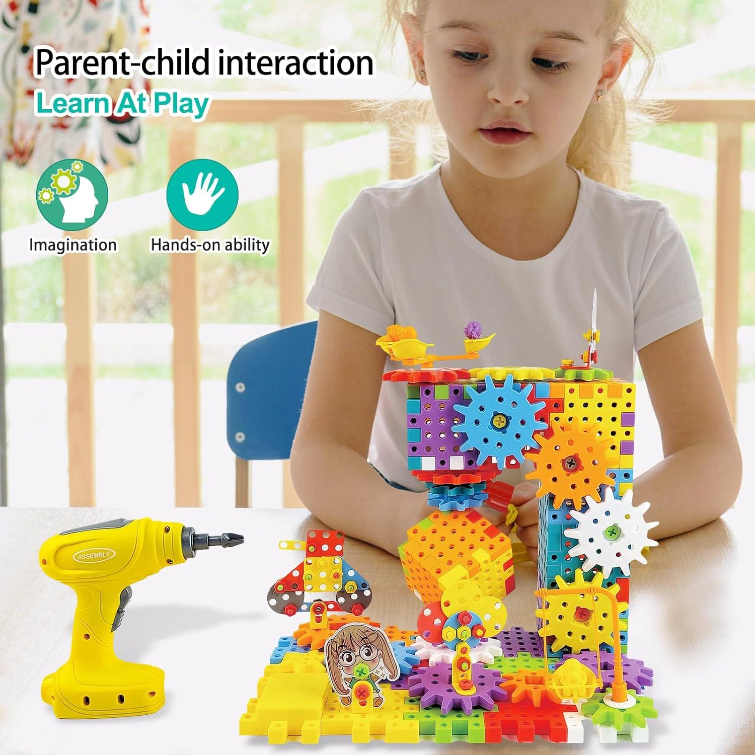 Juguete de Construcción STEM IIROMECI 248 Piezas Engranajes