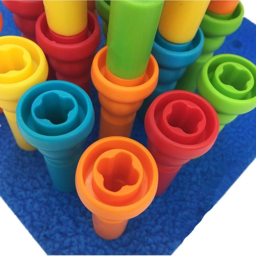 Juego de Tablero de Clavos VIPAMZ - Juguete Montessori 25 Clavos