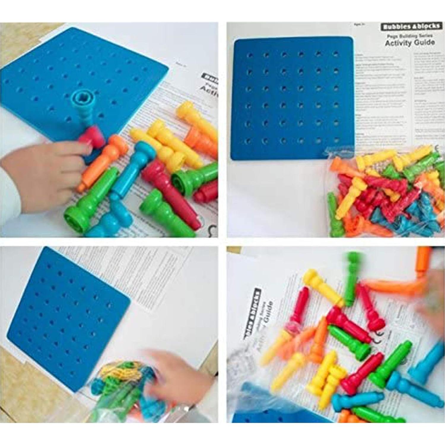Juego de Tablero de Clavos VIPAMZ - Juguete Montessori 25 Clavos