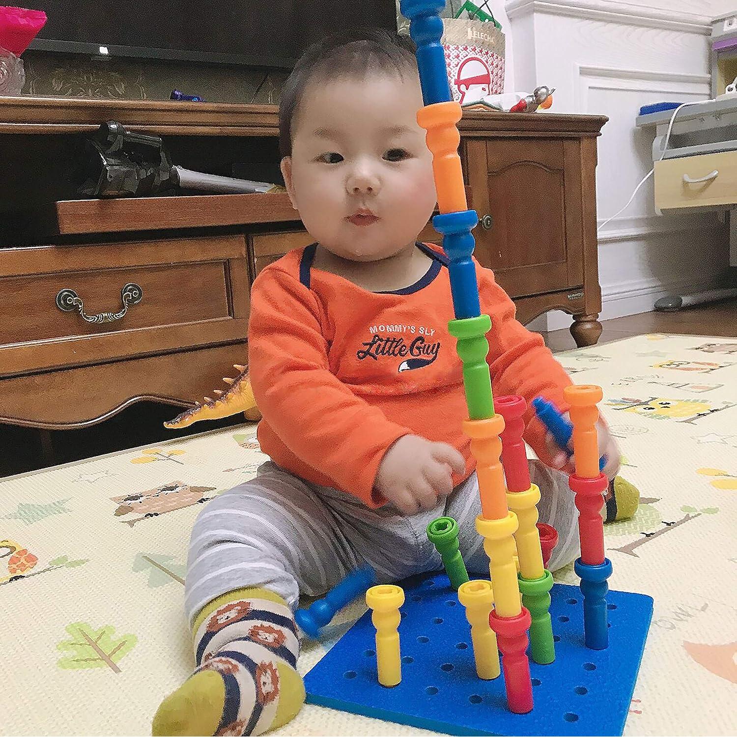 Juego de Tablero de Clavos VIPAMZ - Juguete Montessori 25 Clavos