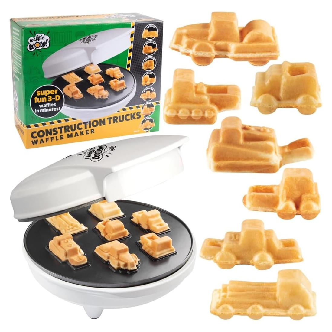 Mini Waffle Maker Waffle Wow! Camiones de Construcción 7 Formas