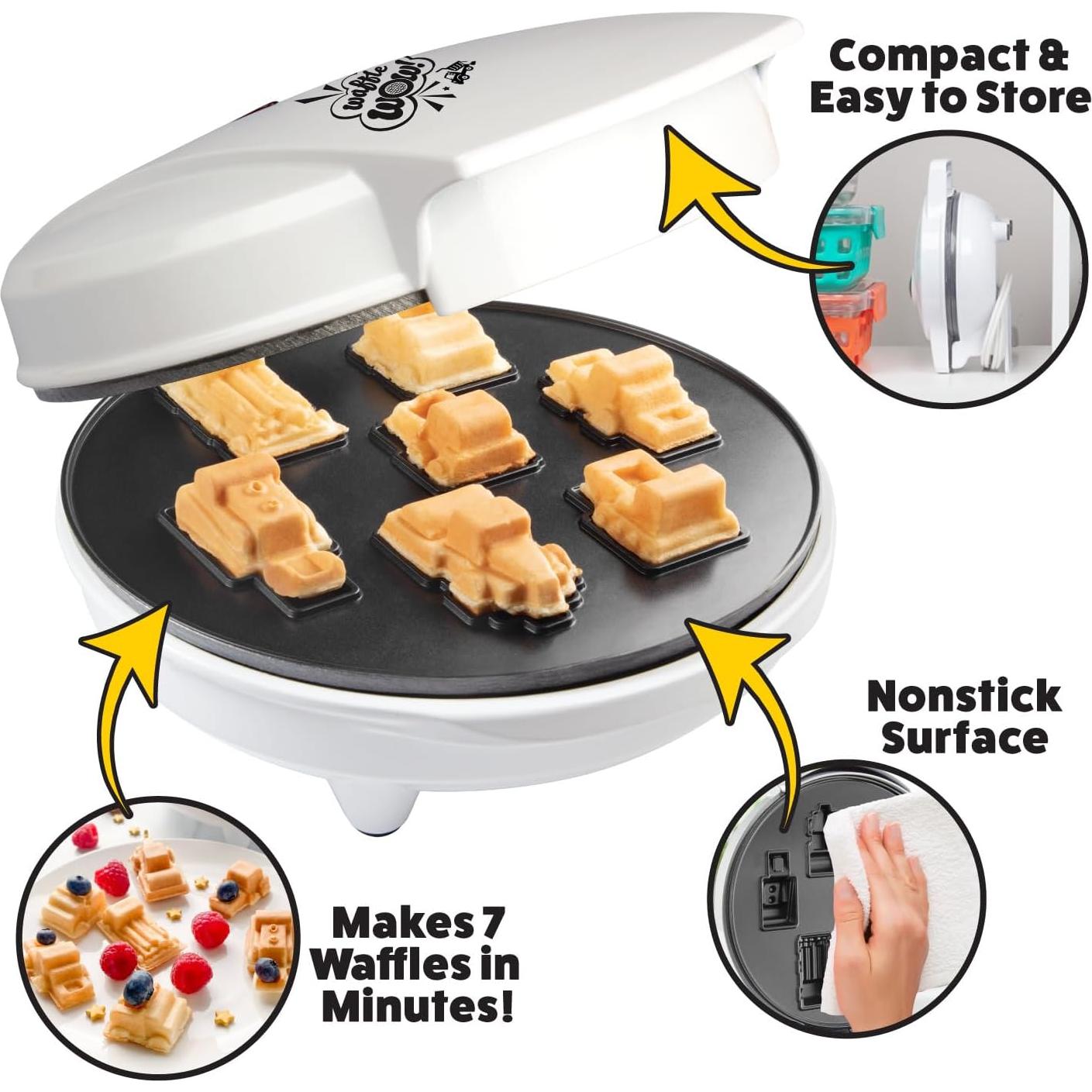 Mini Waffle Maker Waffle Wow! Camiones de Construcción 7 Formas