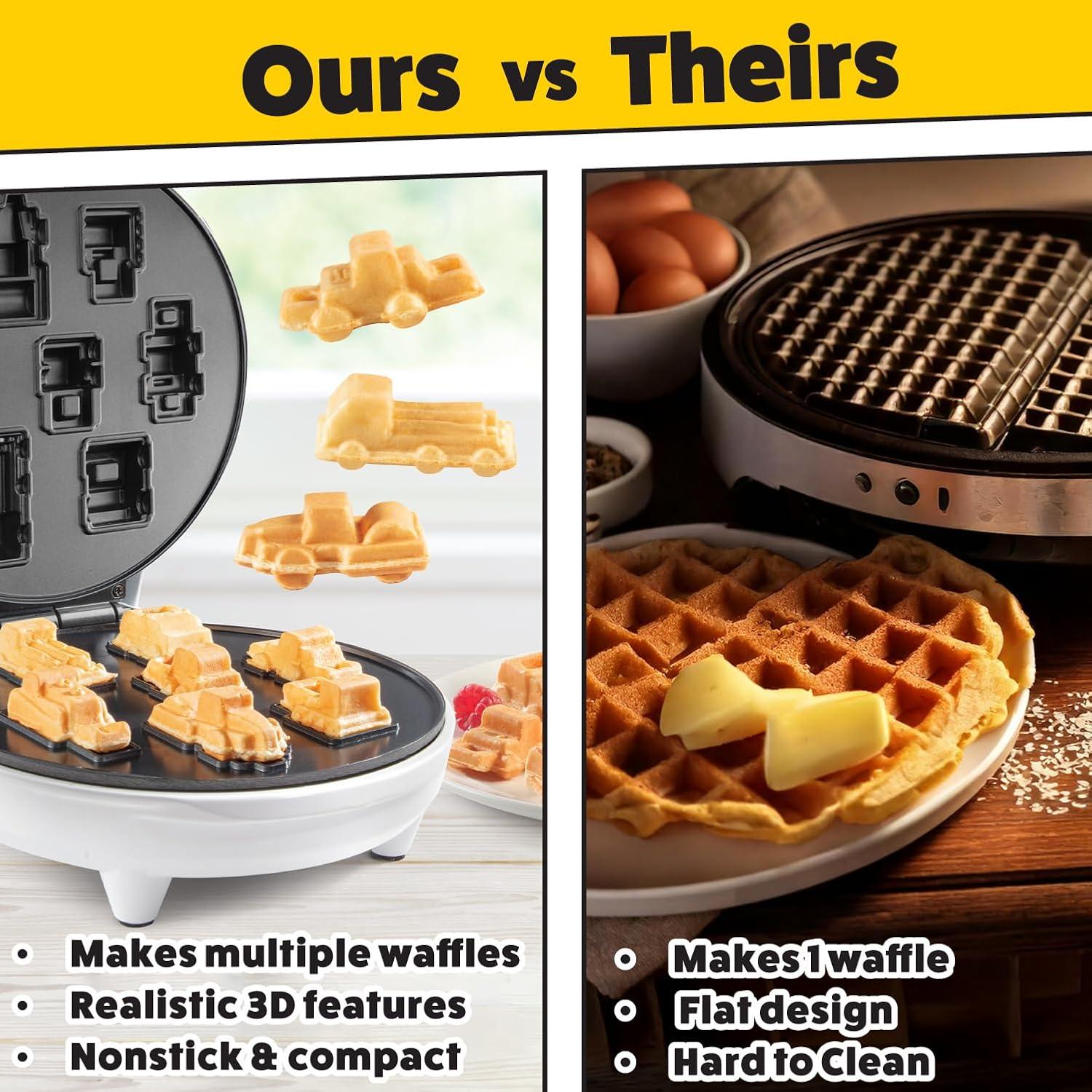 Mini Waffle Maker Waffle Wow! Camiones de Construcción 7 Formas