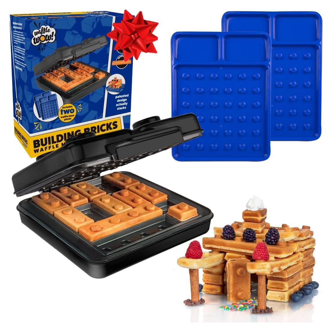 Máquina de Waffles Eléctrica Waffle Wow! Negra 2 Placas Antiadherentes