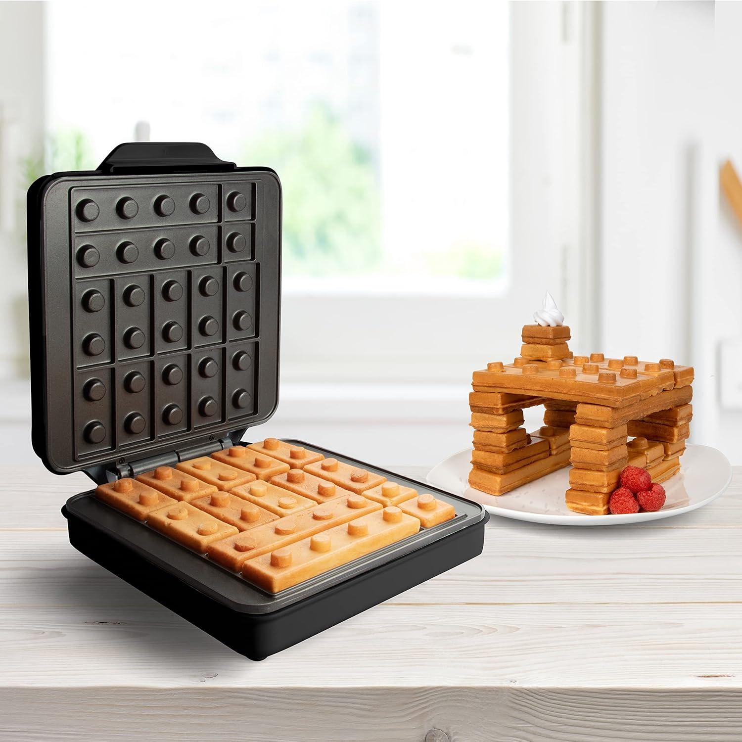 Máquina de Waffles Eléctrica Waffle Wow! Negra 2 Placas Antiadherentes