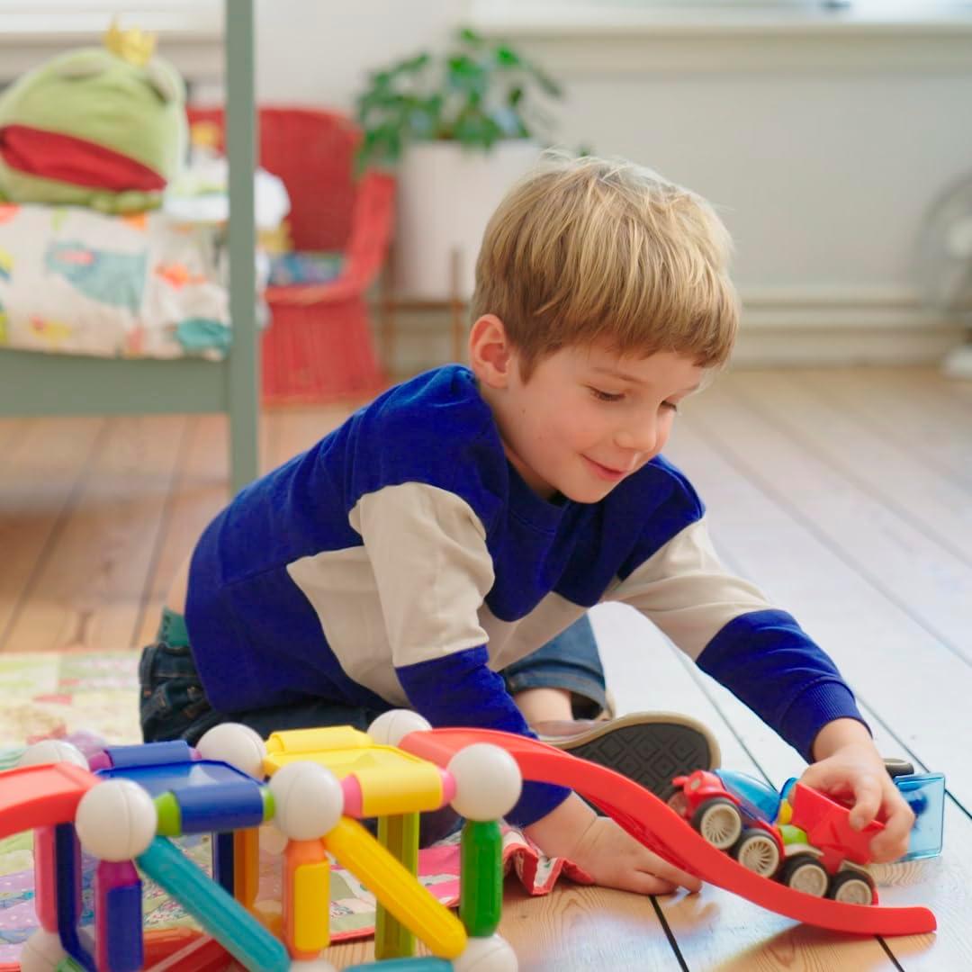 Set de Construcción Magnética SmartMax Coches Acrobáticos 46 Piezas