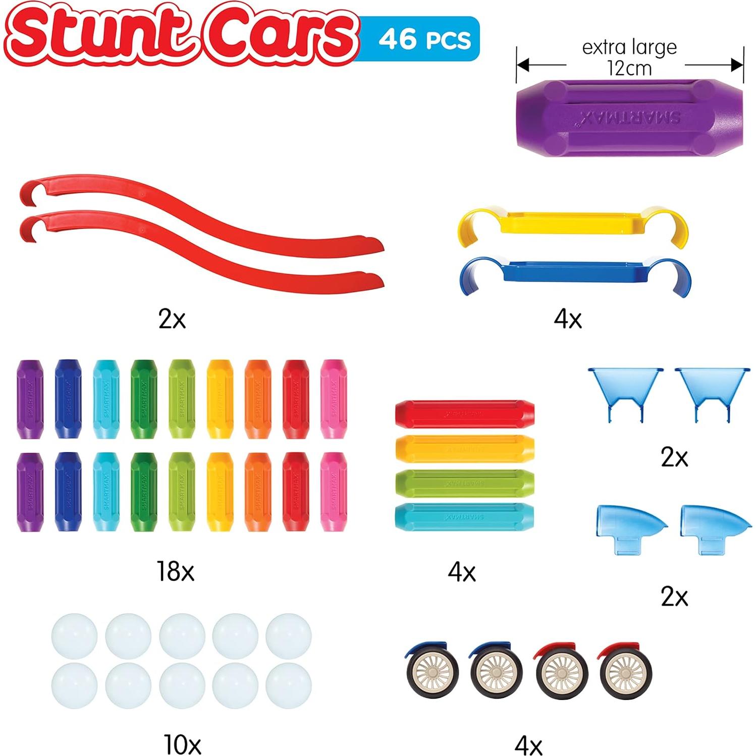 Set de Construcción Magnética SmartMax Coches Acrobáticos 46 Piezas