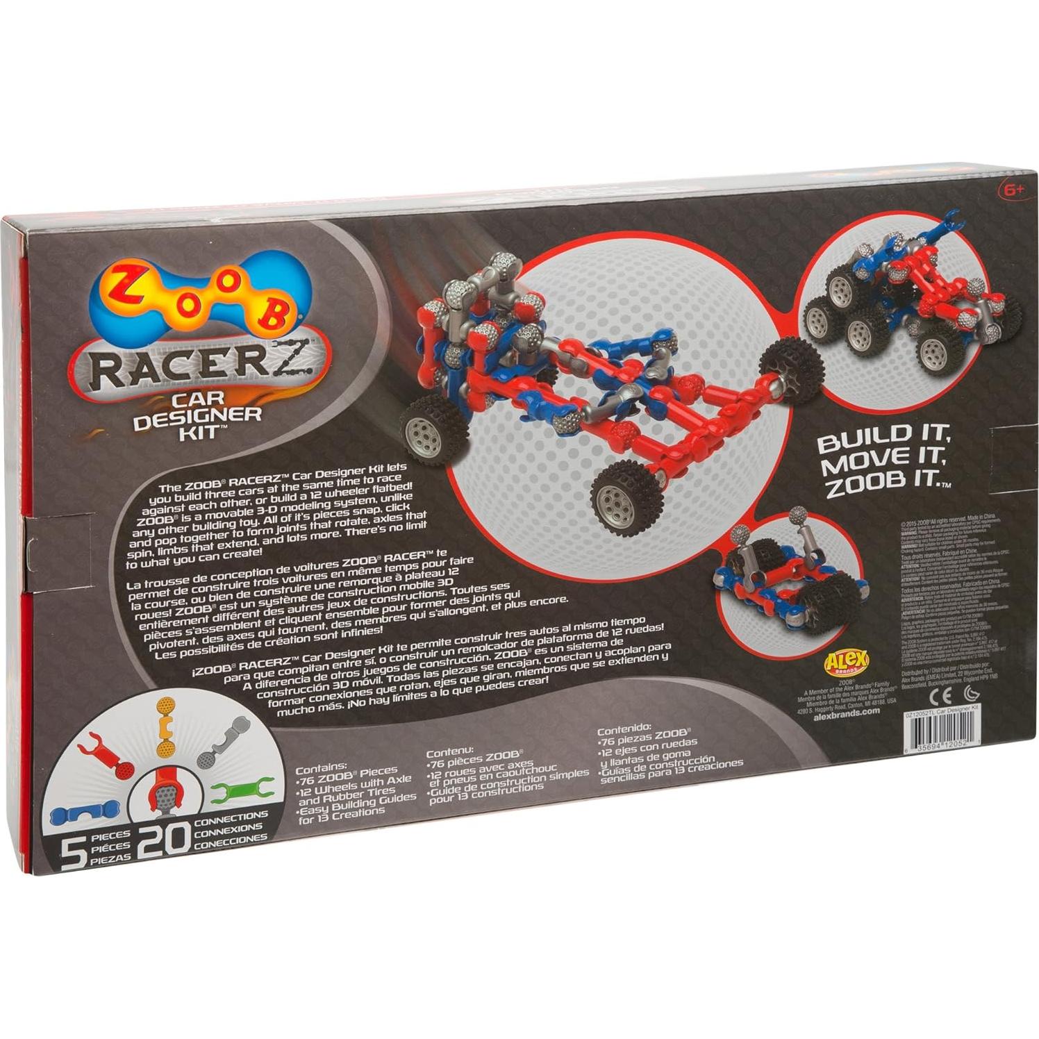 Set de Construcción ZOOB CAR DESIGNER ALEX Toys 76 Piezas