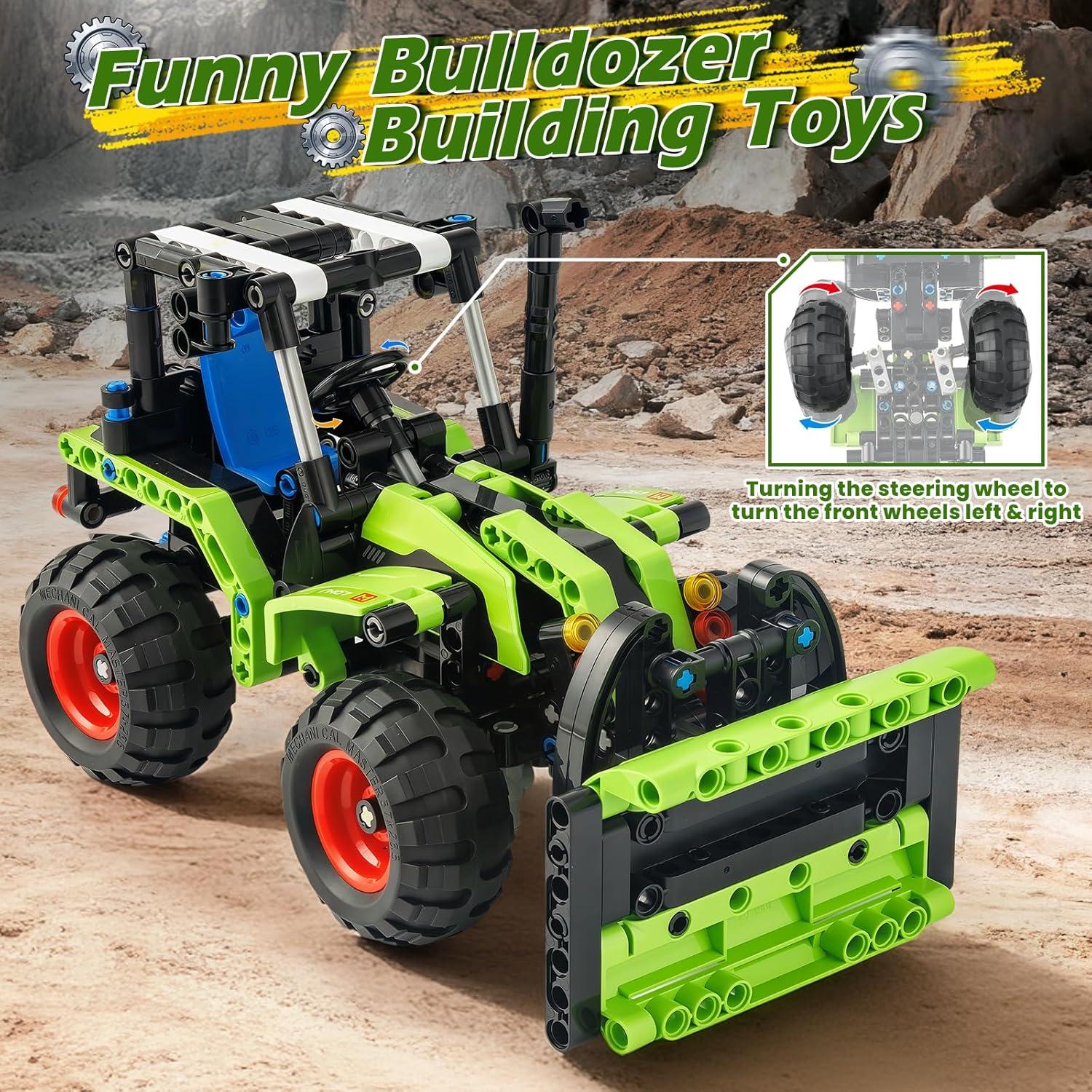 Juguete de Construcción STEM Jumlys 346 Pcs Tractor 2 en 1