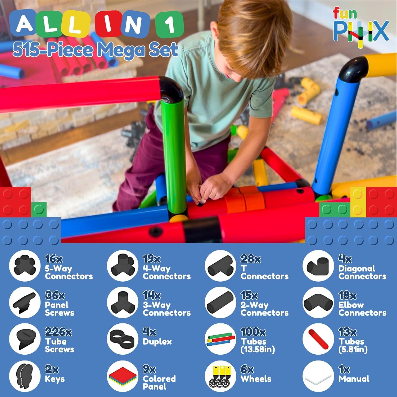 Kit de Construcción Funphix - 515 Piezas Juguete Educativo