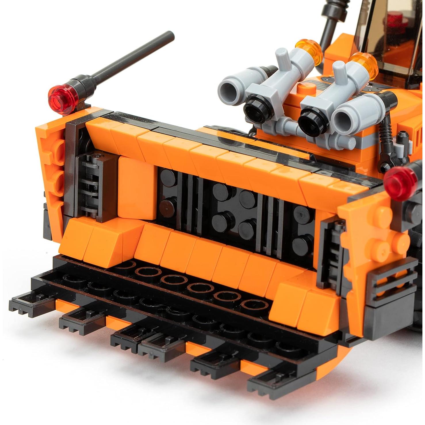 Juego de Bloques de Construcción 2-en-1 Bulldozer y Montacargas Block Builder - 521 Piezas