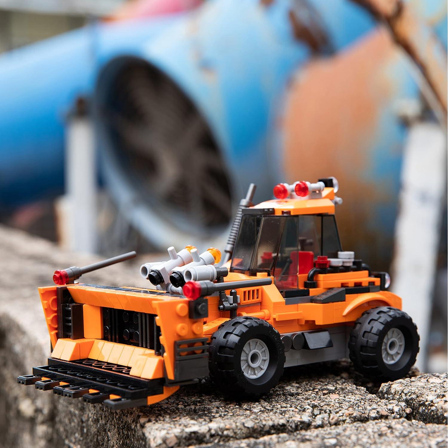 Juego de Bloques de Construcción 2-en-1 Bulldozer y Montacargas Block Builder - 521 Piezas