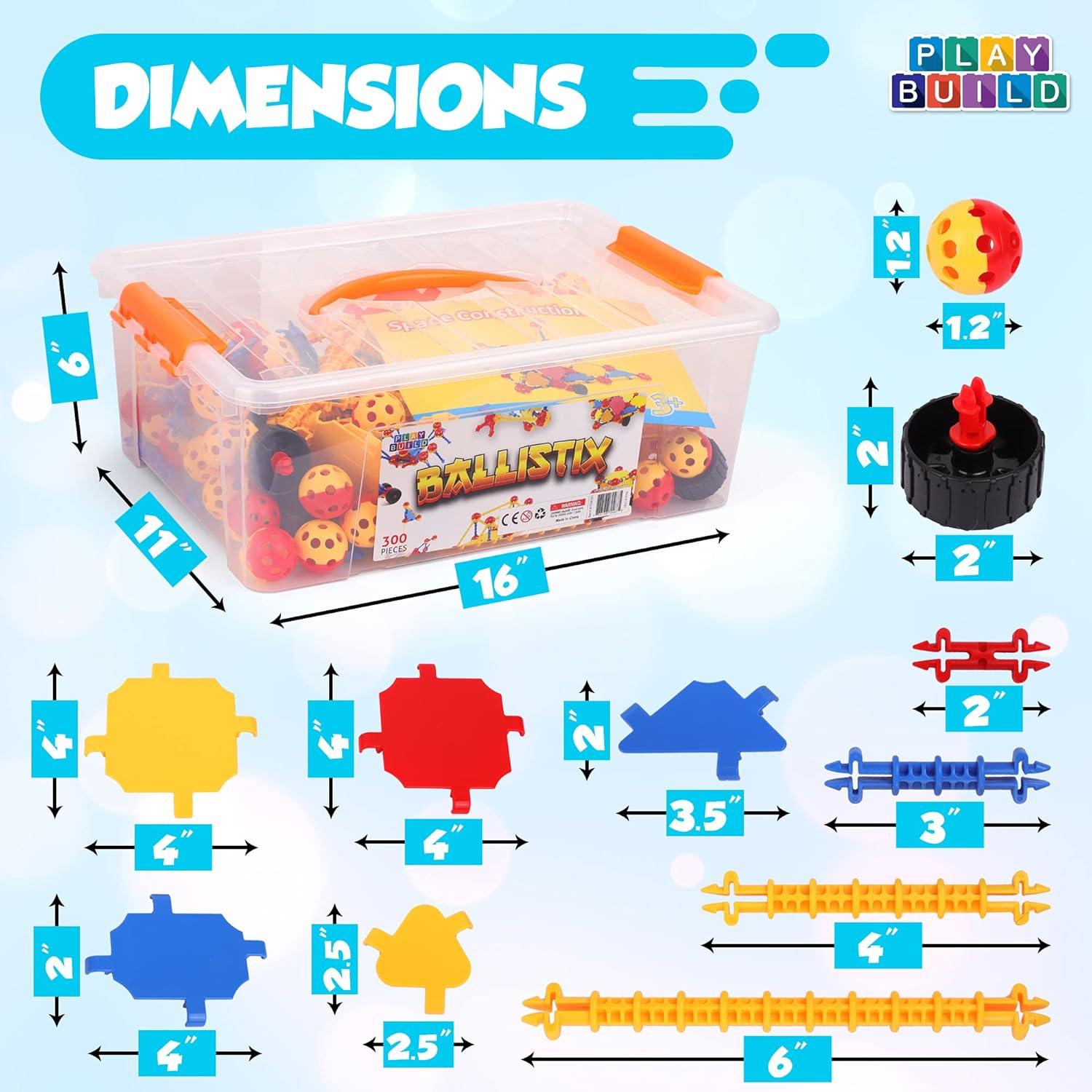 Kit de Juguetes de Construcción STEM PlayBuild 300 Piezas