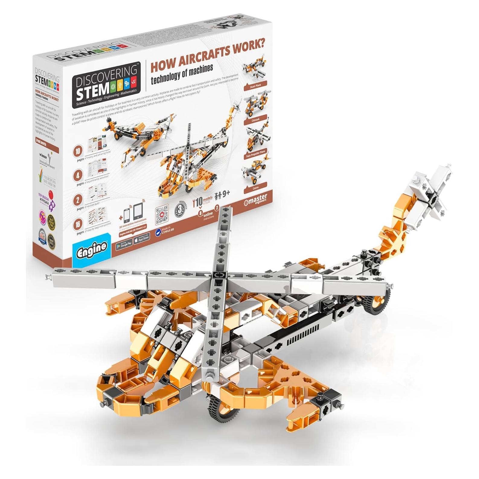 Engino Juguete STEM Aeronaves 10 Modelos 9+ Kit de Construcción