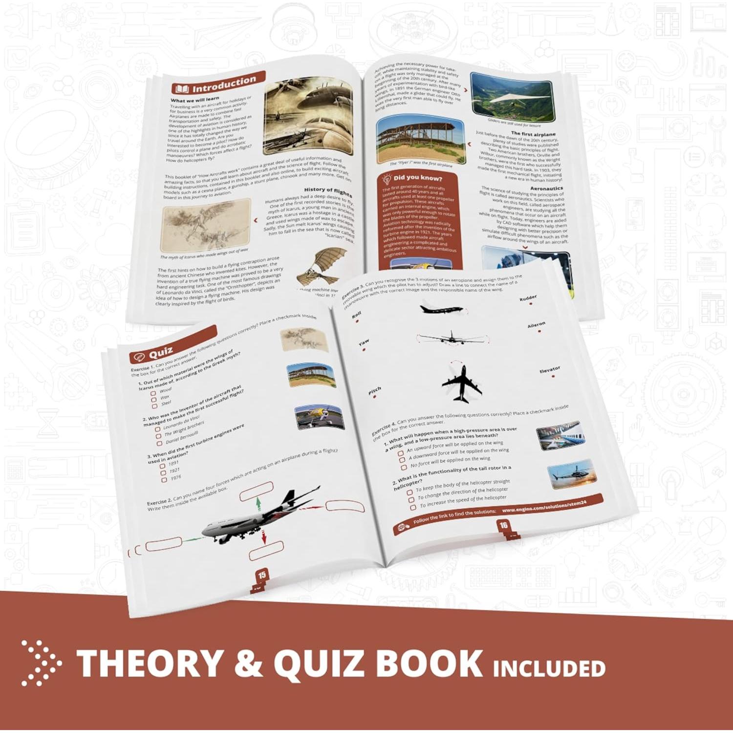 Engino Juguete STEM Aeronaves 10 Modelos 9+ Kit de Construcción