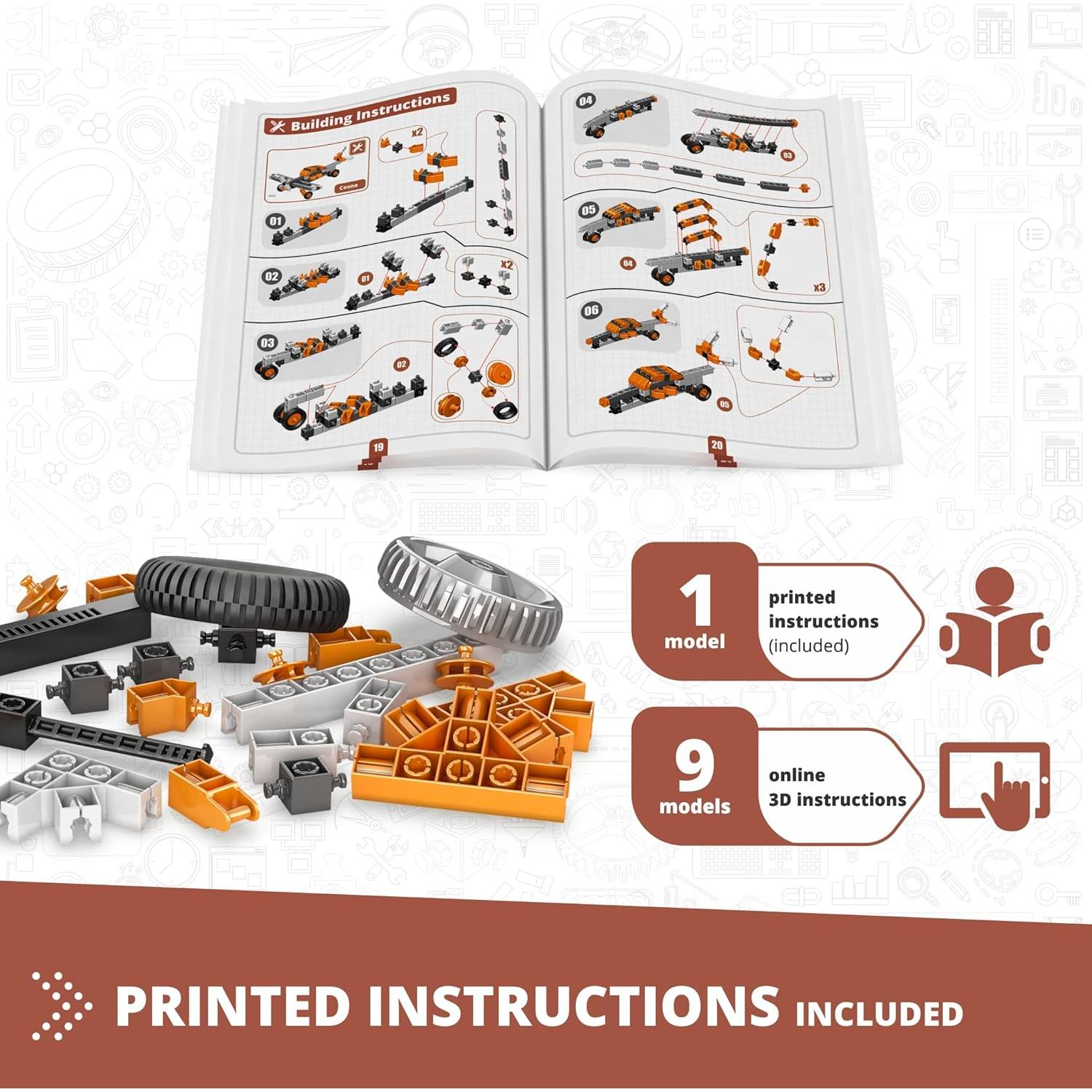 Engino Juguete STEM Aeronaves 10 Modelos 9+ Kit de Construcción