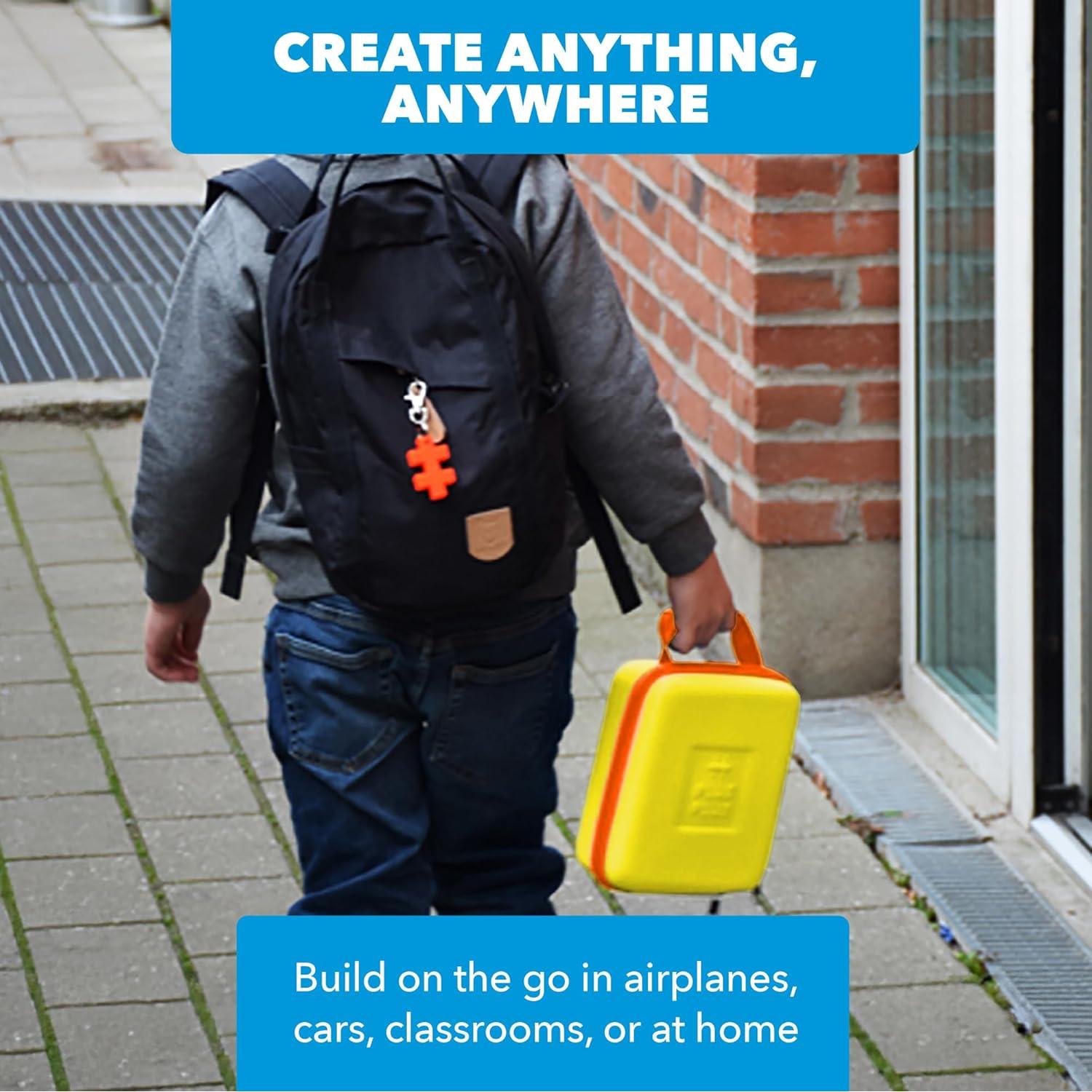 Estuche de Viaje Plus Plus BIG con 15 Piezas Grandes - Juguete de Construcción STEM para Niños