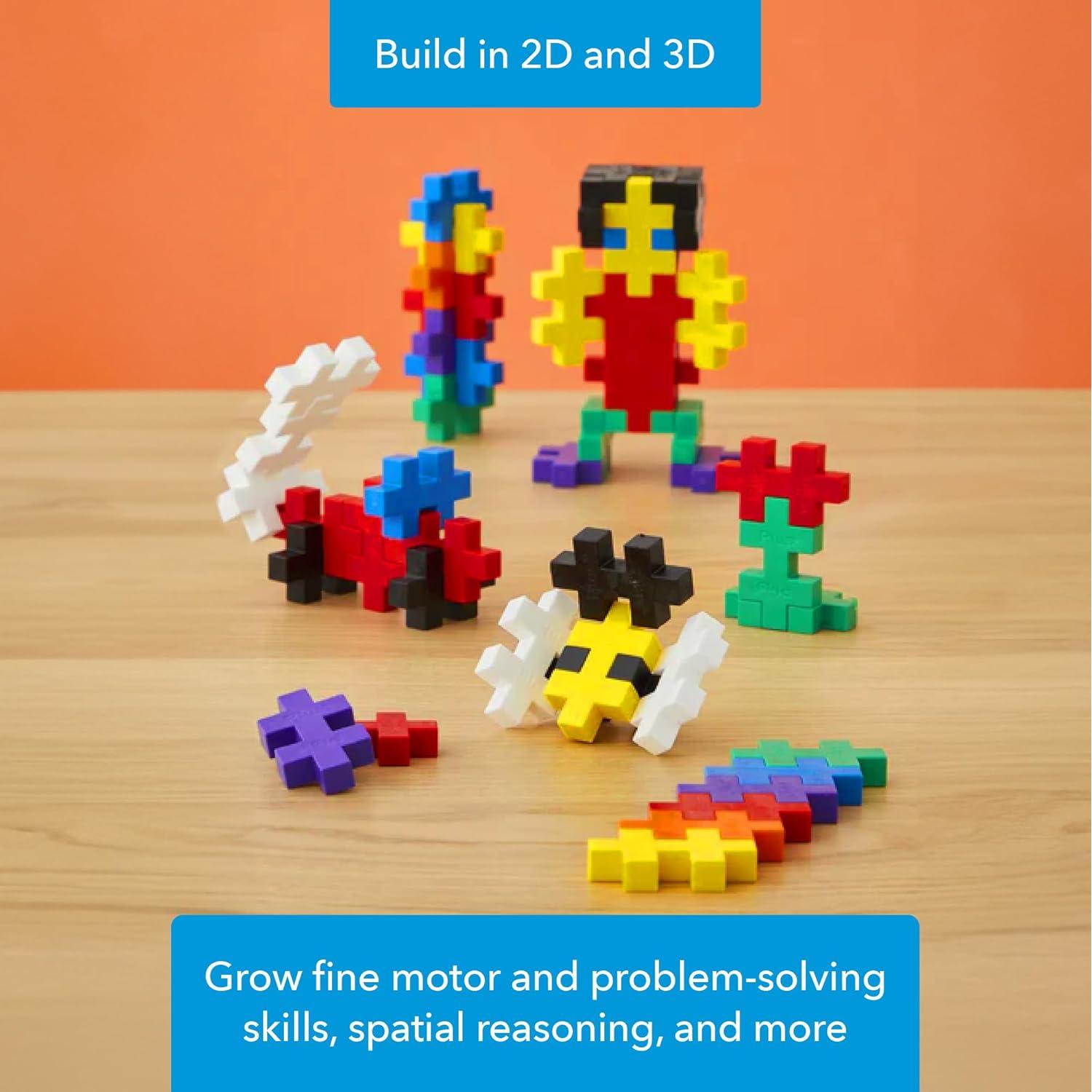 Estuche de Viaje Plus Plus BIG con 15 Piezas Grandes - Juguete de Construcción STEM para Niños