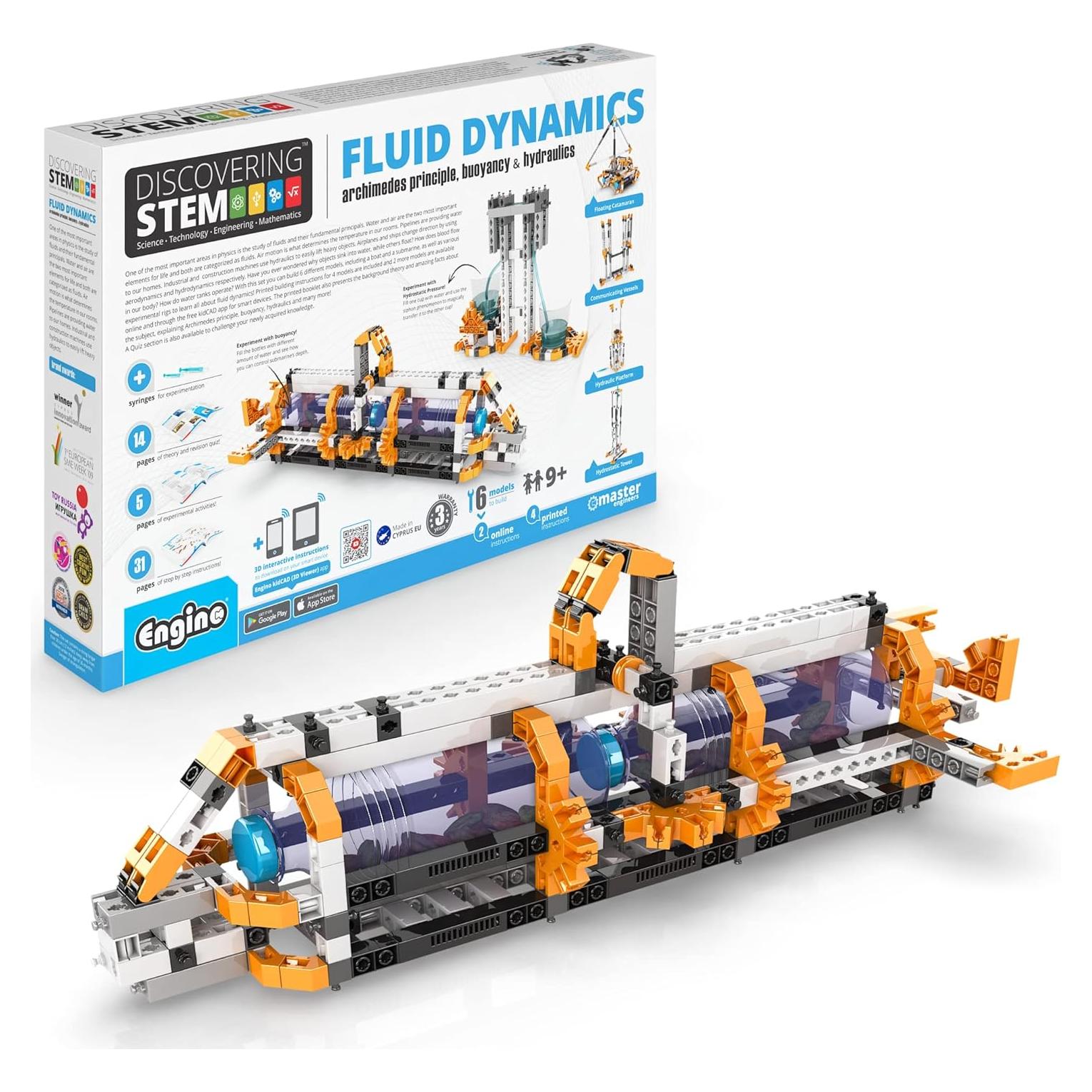 Kit Educativo Engino Dinámica de Fluidos 9+ Proyectos STEM