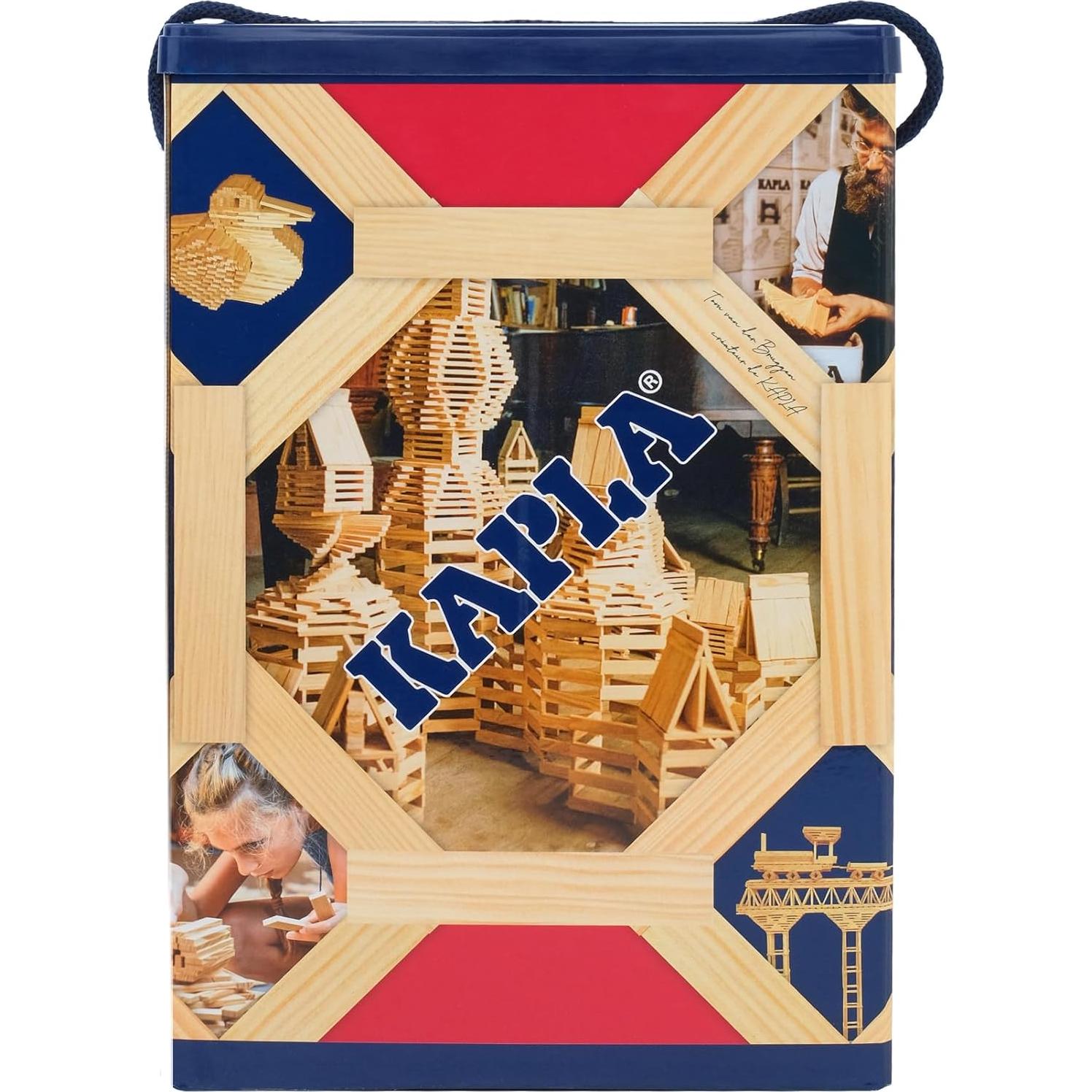 KAPLA Kit de Construcción de Madera 200 Ladrillos 11.43x0.64x2.54cm