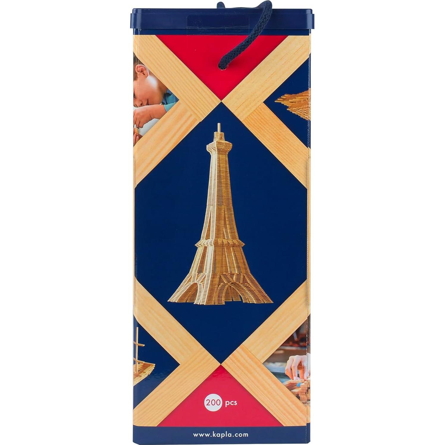 KAPLA Kit de Construcción de Madera 200 Ladrillos 11.43x0.64x2.54cm