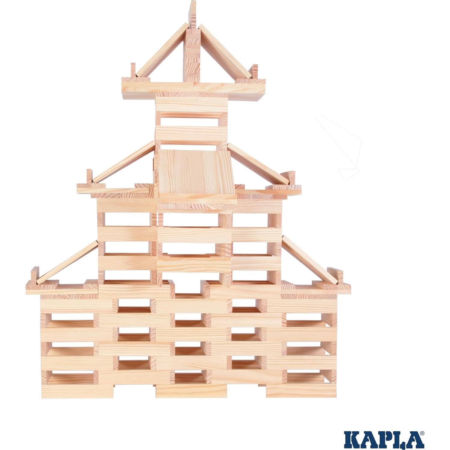 KAPLA Kit de Construcción de Madera 200 Ladrillos 11.43x0.64x2.54cm