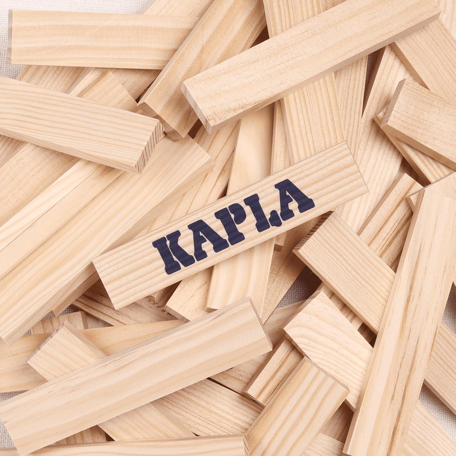 KAPLA Kit de Construcción de Madera 200 Ladrillos 11.43x0.64x2.54cm