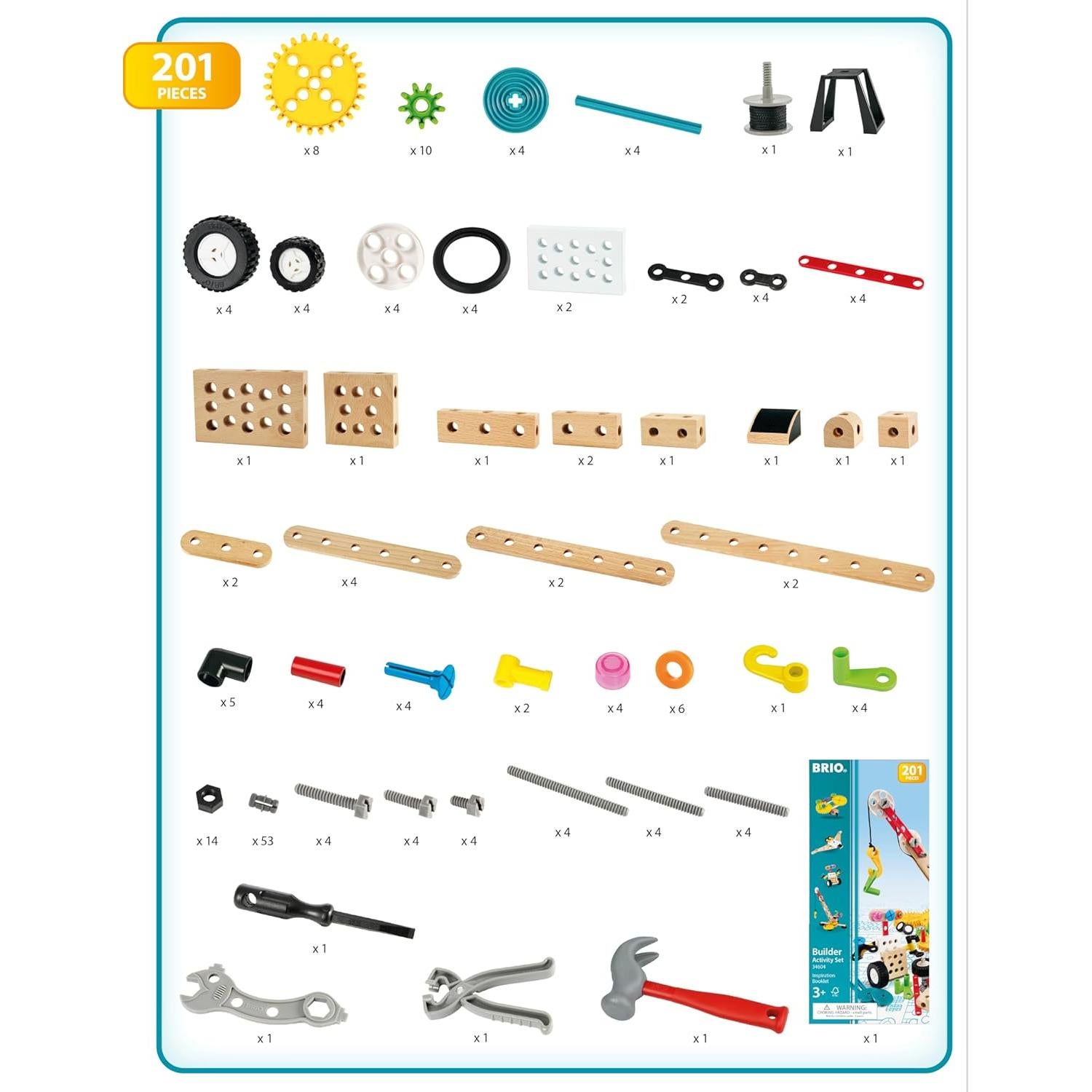 Set de Actividades Constructoras BRIO Builder 34604 - 201 Piezas