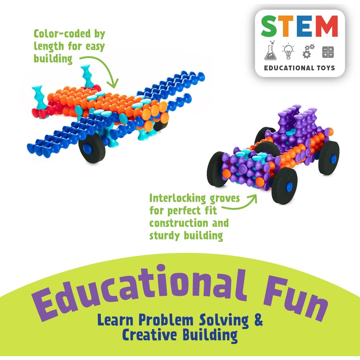 Set de Construcción Playstix 130 Piezas para Niños 4-8 Años