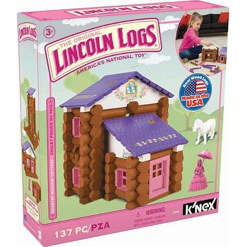 Cabaña del Pradera Country Lincoln Logs - 137 Piezas - 3+ Años