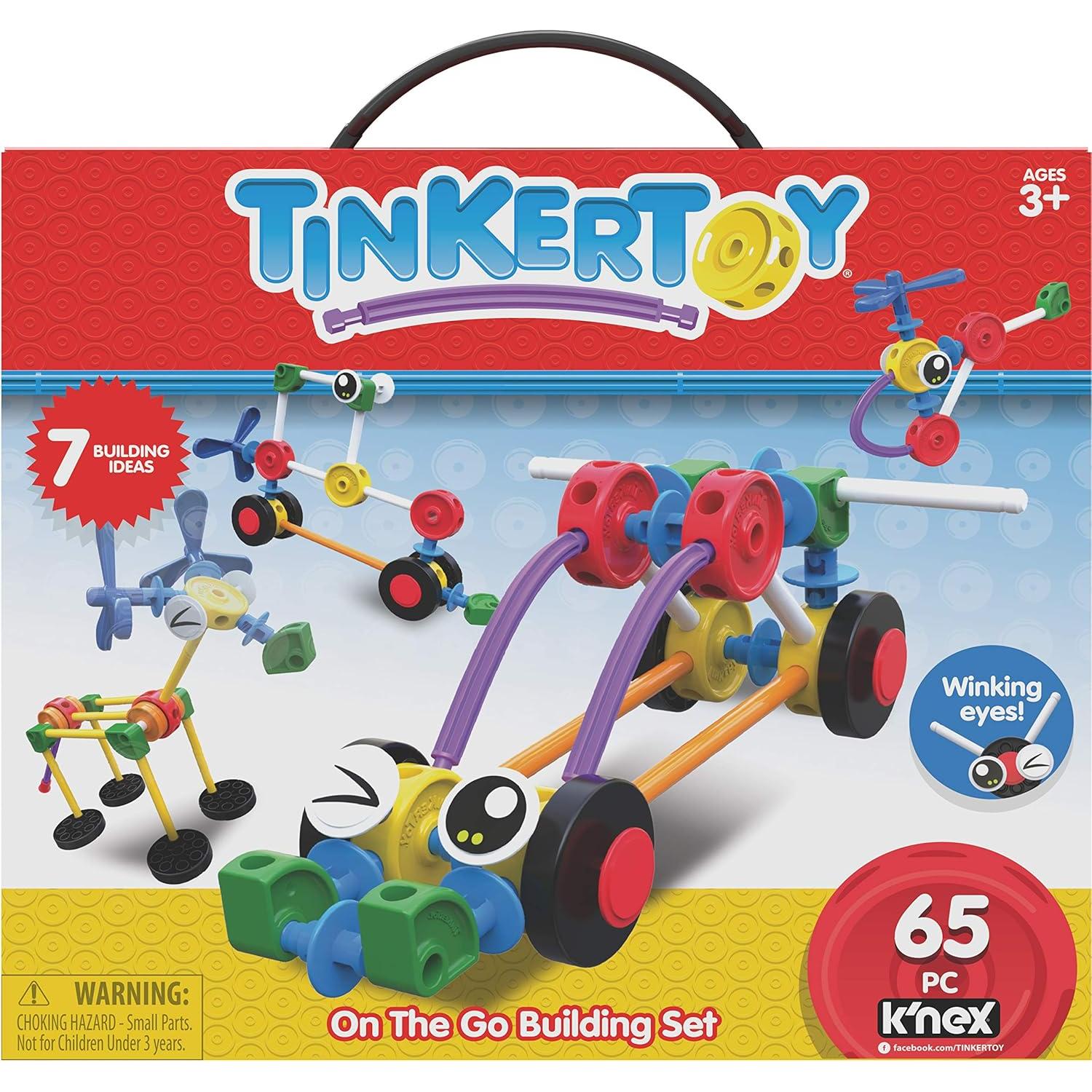TINKERTOY Set de Construcción en Movimiento - 65 Piezas - Juguete Creativo