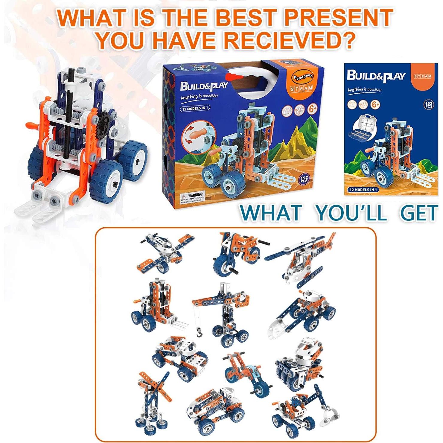 Kit de Juguetes de Construcción STEM Pynogeez 152 Piezas