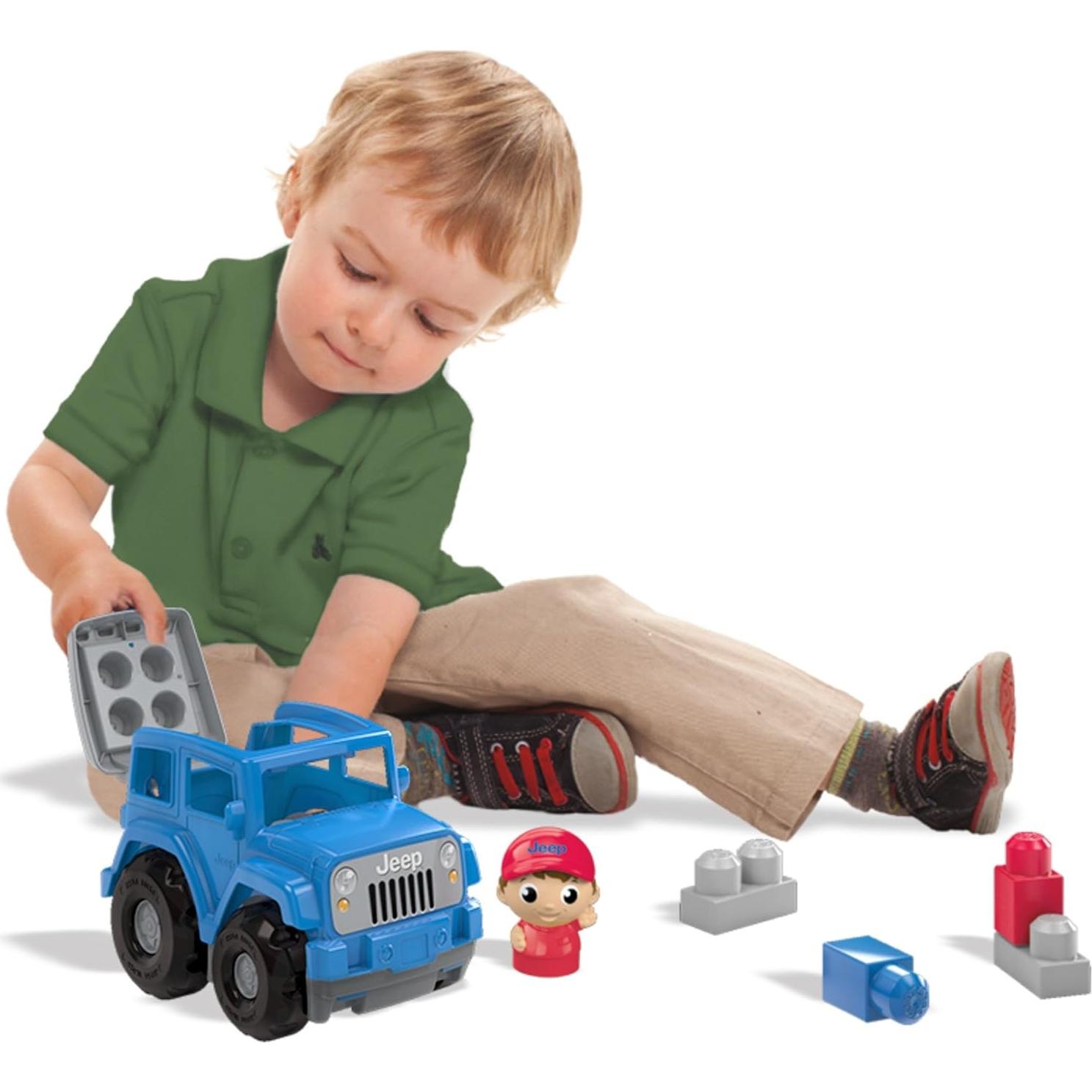 Juego de Construcción Mega Bloks Jeep Pequeño Todo Terreno Azul