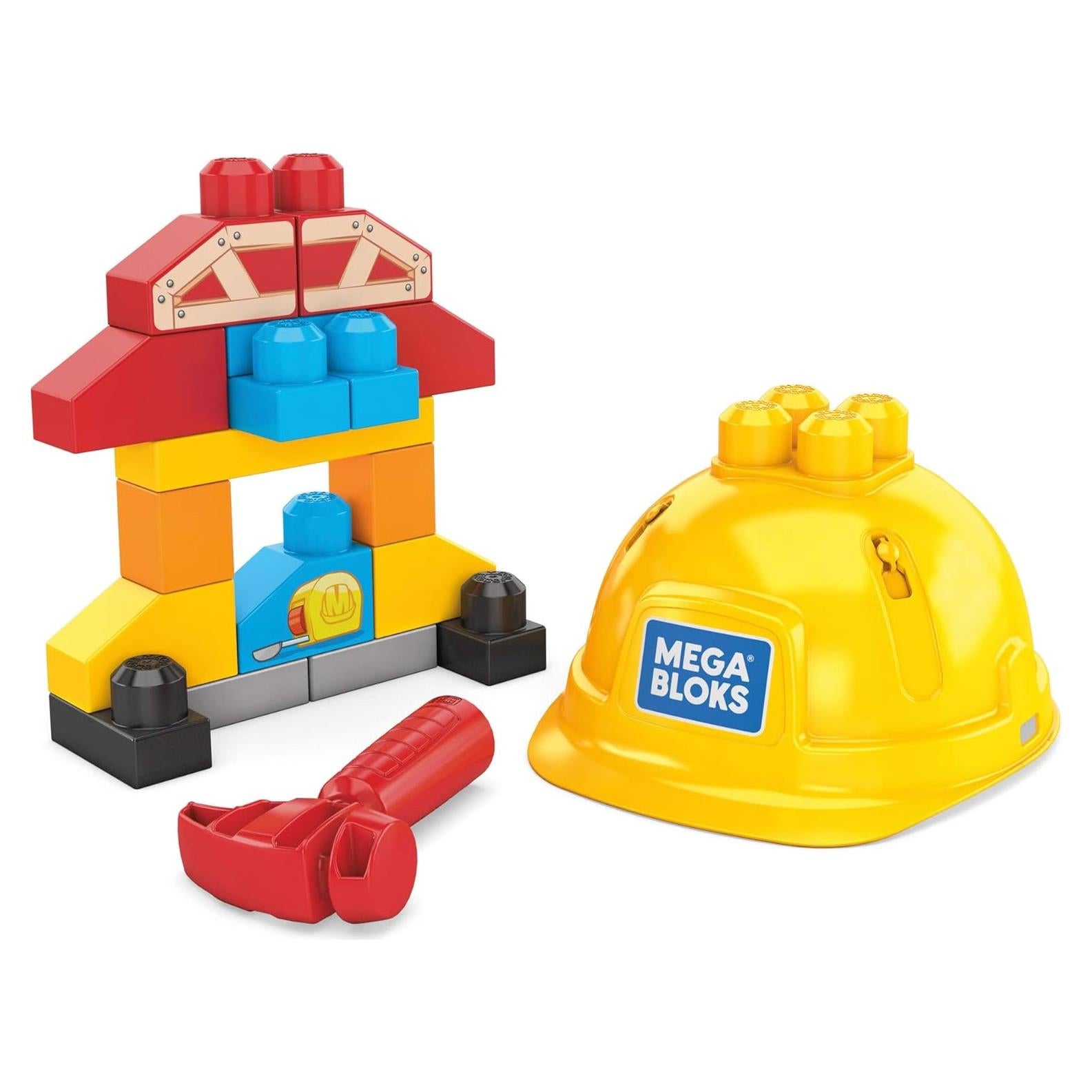 Kit de Construcción Mega Bloks Lil' con Martillo y Casco