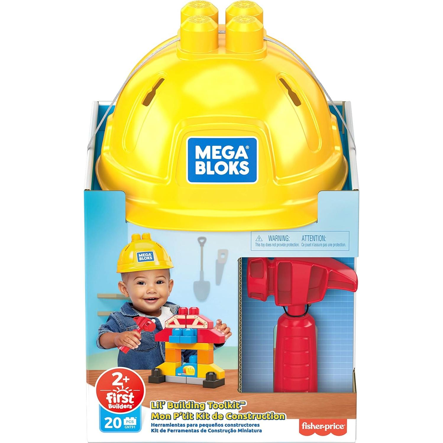 Kit de Construcción Mega Bloks Lil' con Martillo y Casco