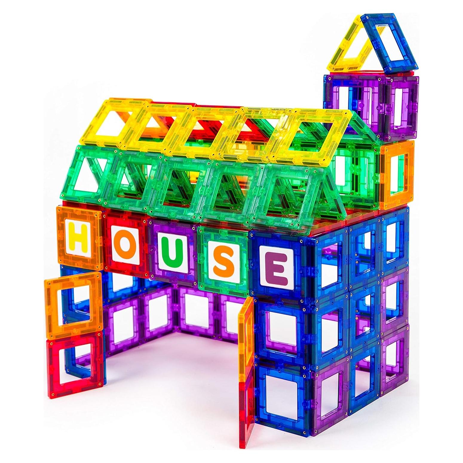 Juego de Construcción Magnética Playmags 80 Piezas Educativo