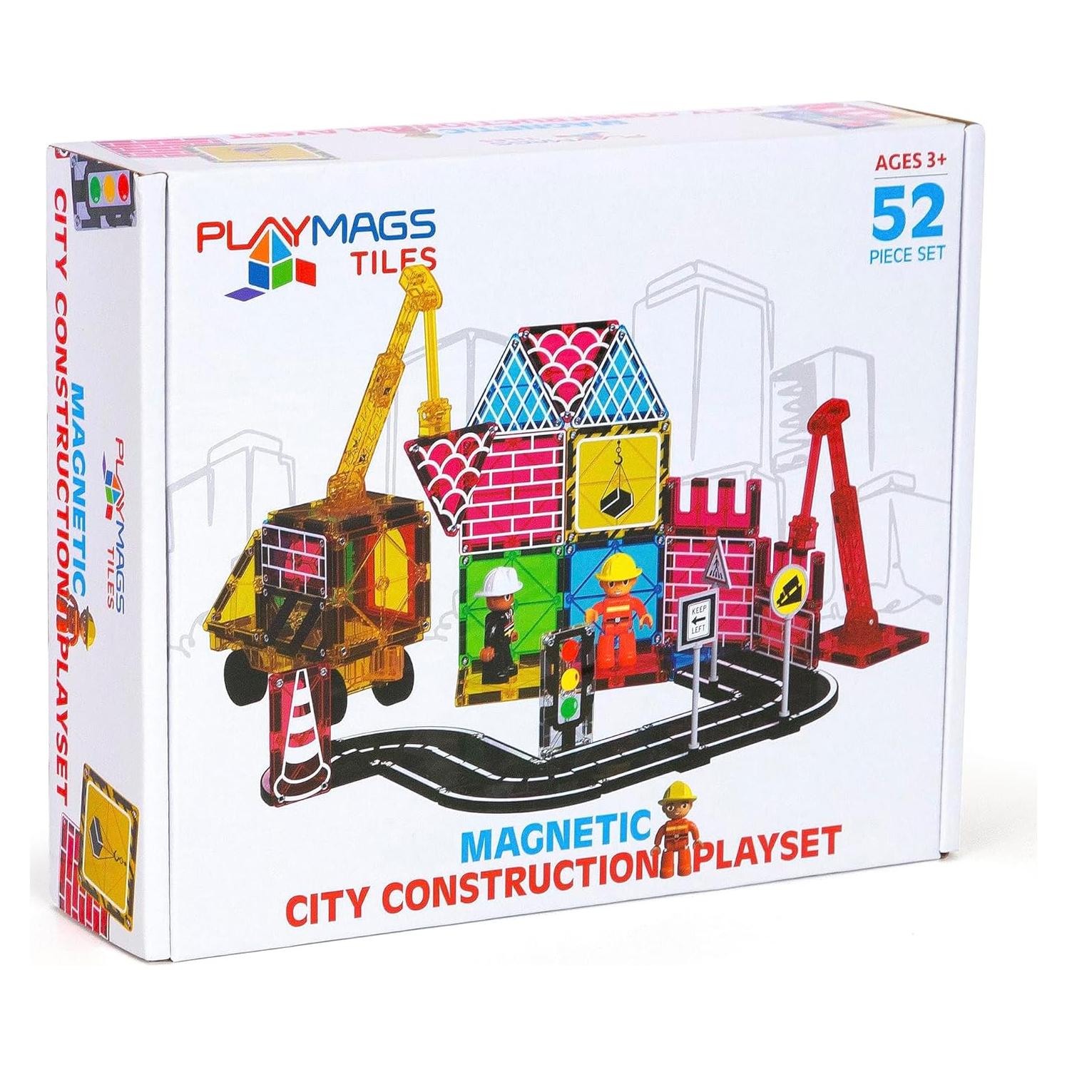 Juego de Azulejos Magnéticos Playmags 52 Piezas STEM