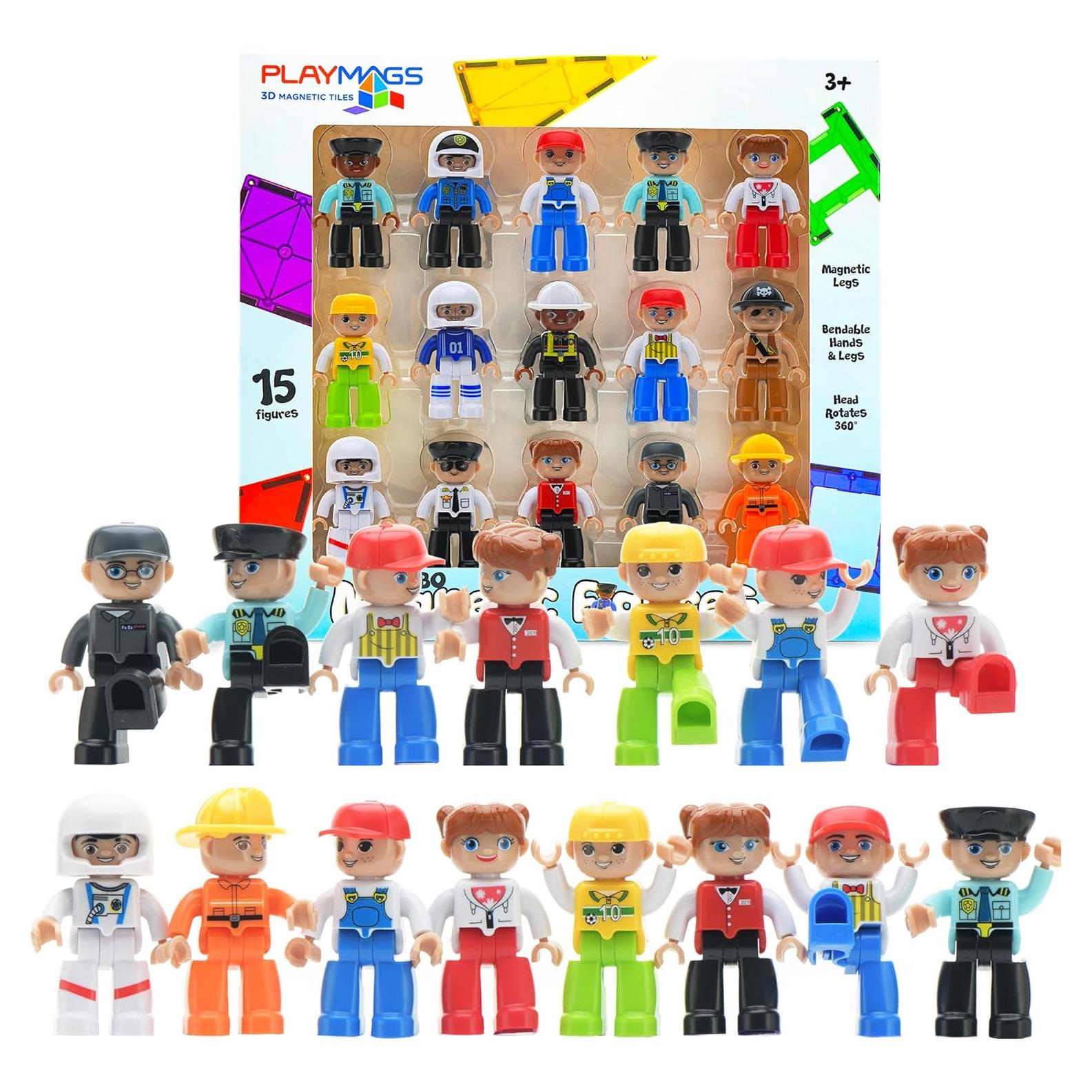 Conjunto de Figuras Magnéticas Playmags 15 Piezas 3"