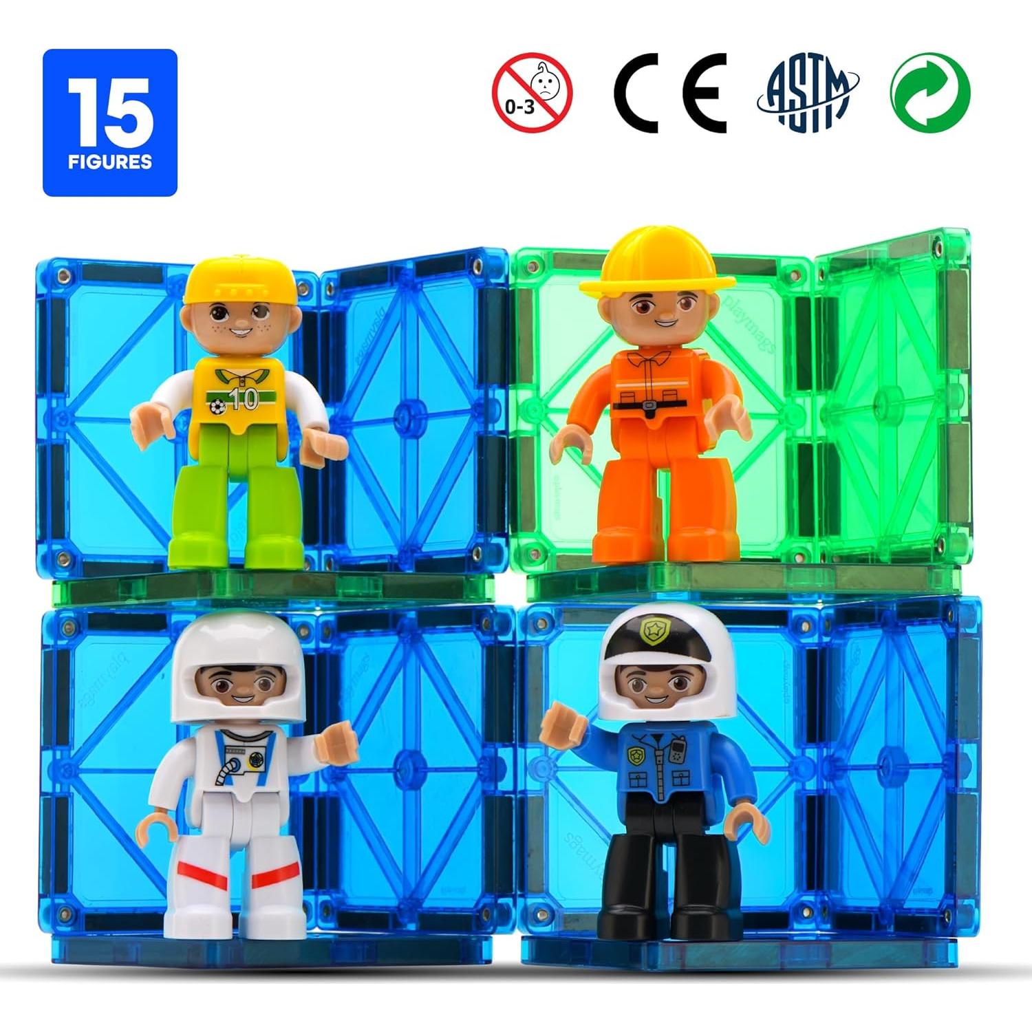 Conjunto de Figuras Magnéticas Playmags 15 Piezas 3"