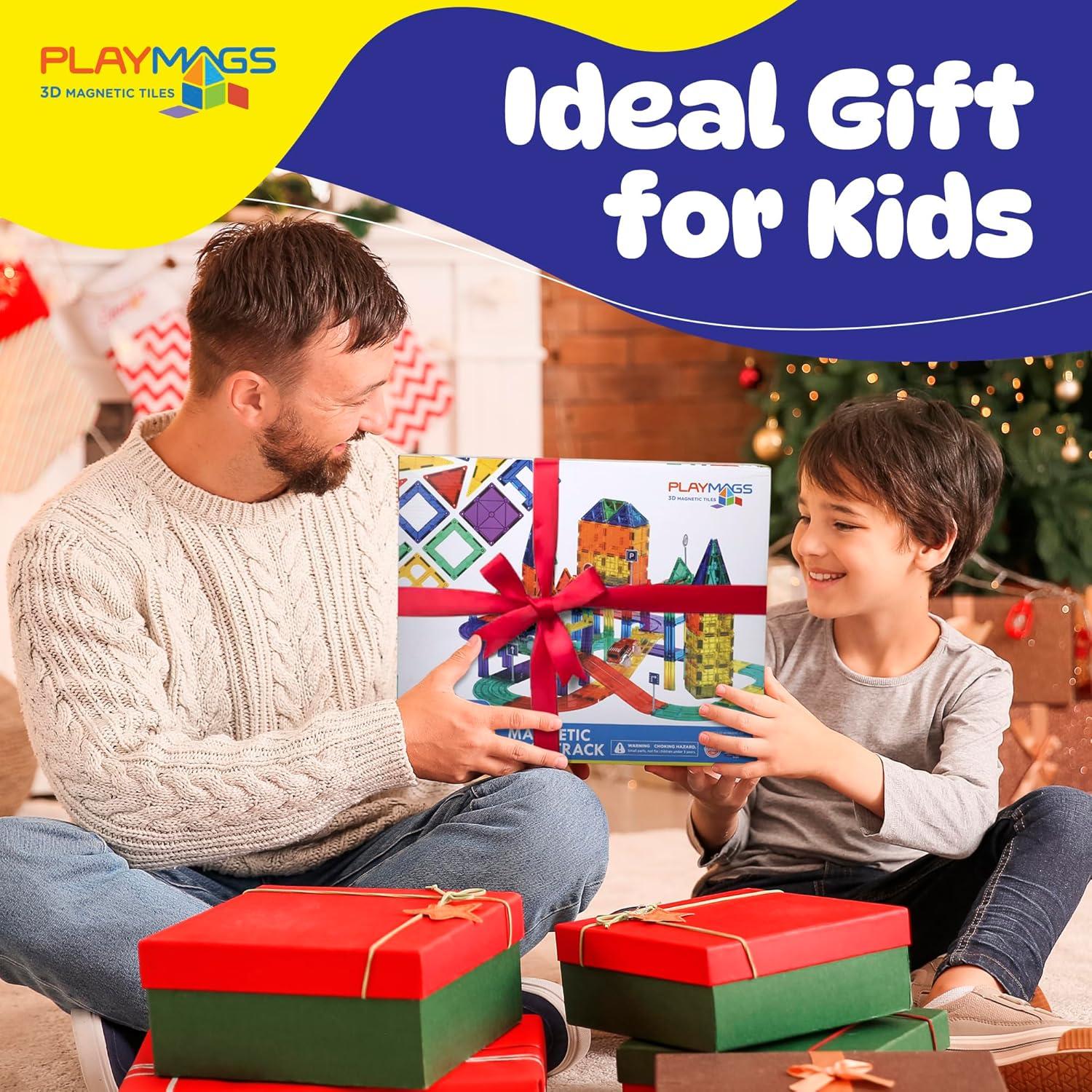 Juego de Pistas de Carreras Magnéticas Playmags - 200 Piezas