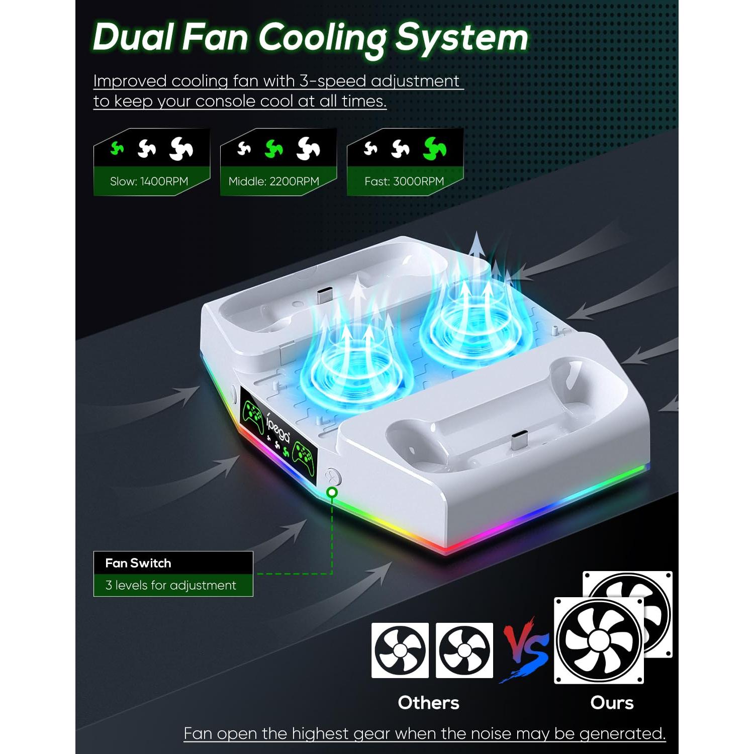 Soporte de Enfriamiento Klipdasse para Xbox Series S con Carga Doble