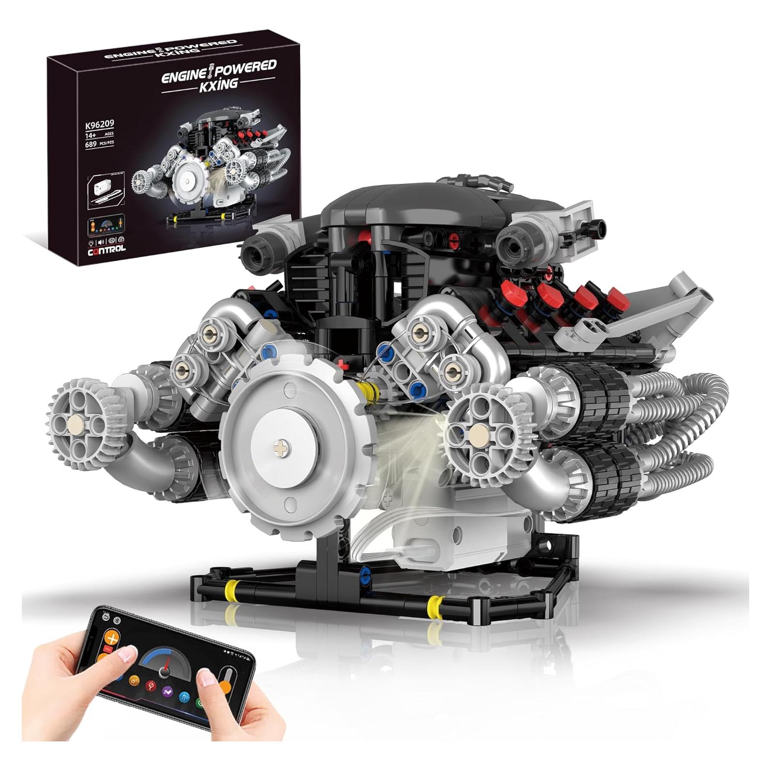 Kit de Modelo de Motor V8 Technic Chanbrick 0.59 kg