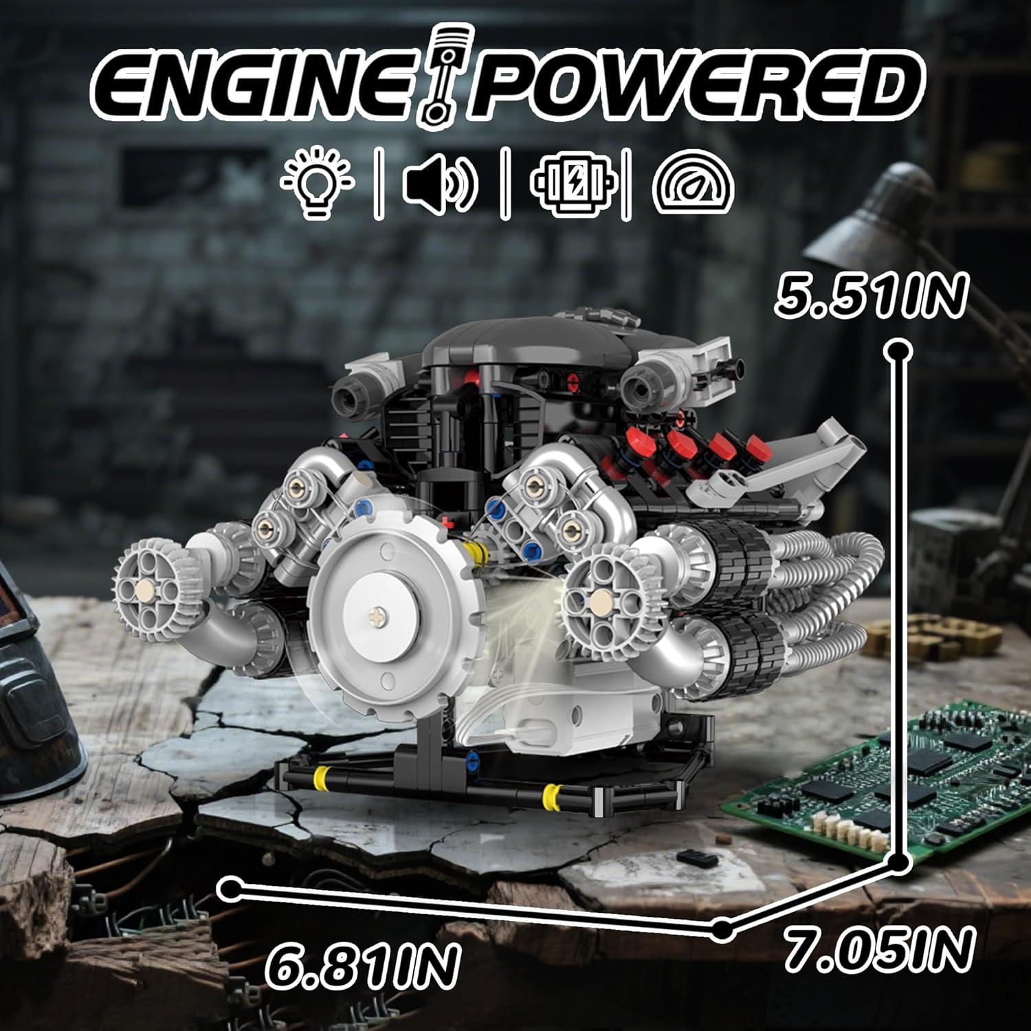 Kit de Modelo de Motor V8 Technic Chanbrick 0.59 kg