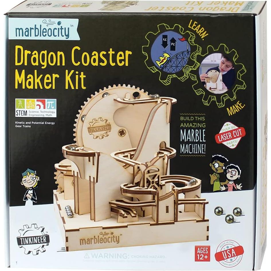 Montaña Rusa de Mármol Tinkineer 20 cm para Niños 12+