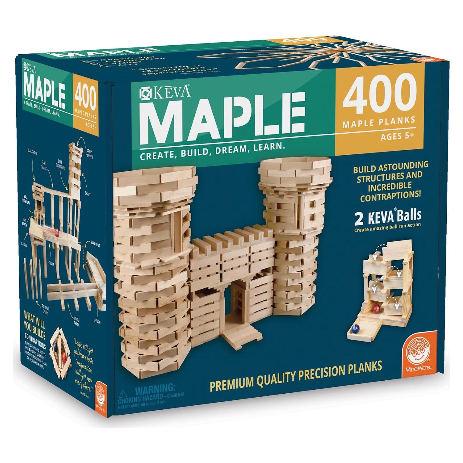 Juego de Construcción KEVA 400 MindWare - 400 Bloques de Arce