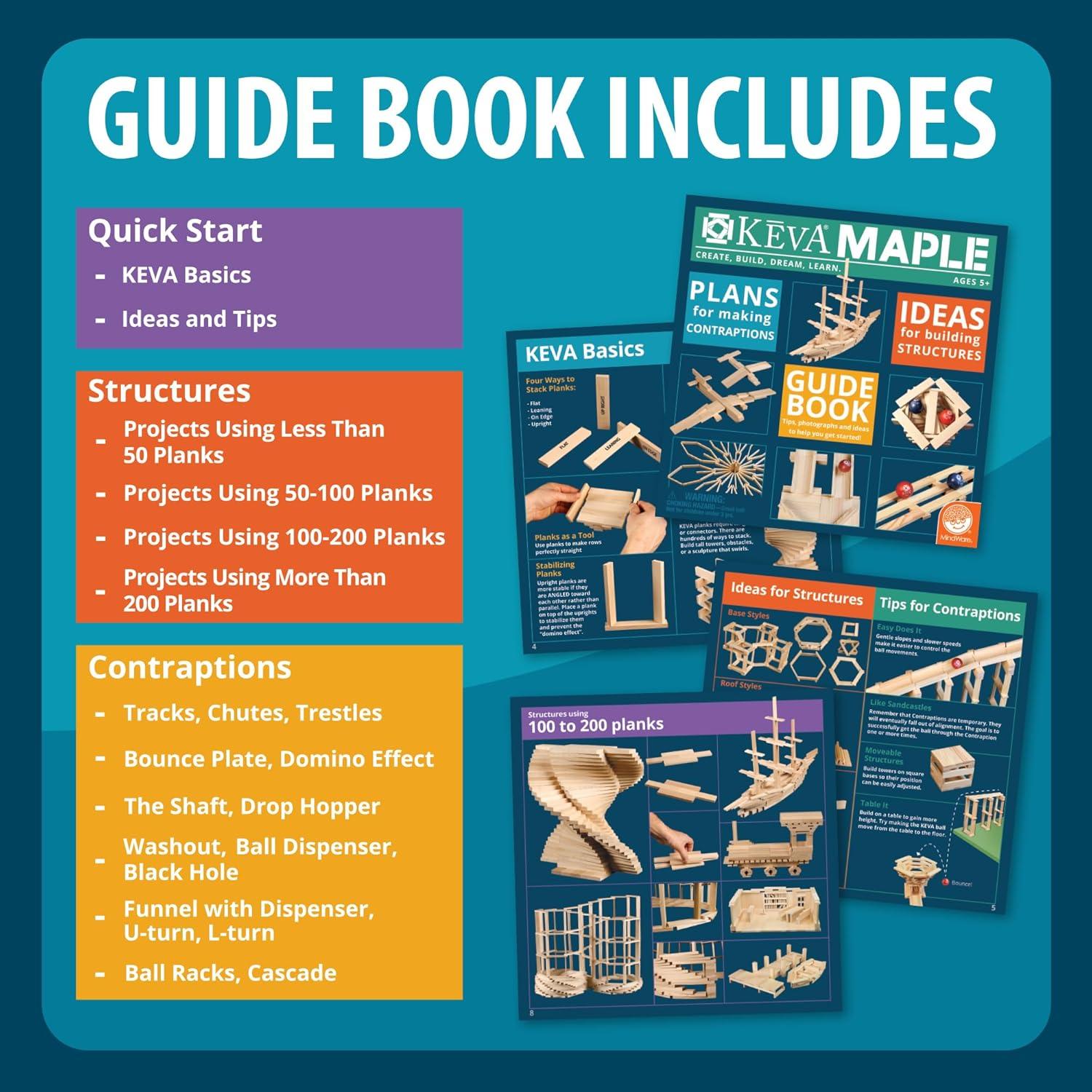 Juego de Construcción KEVA 400 MindWare - 400 Bloques de Arce