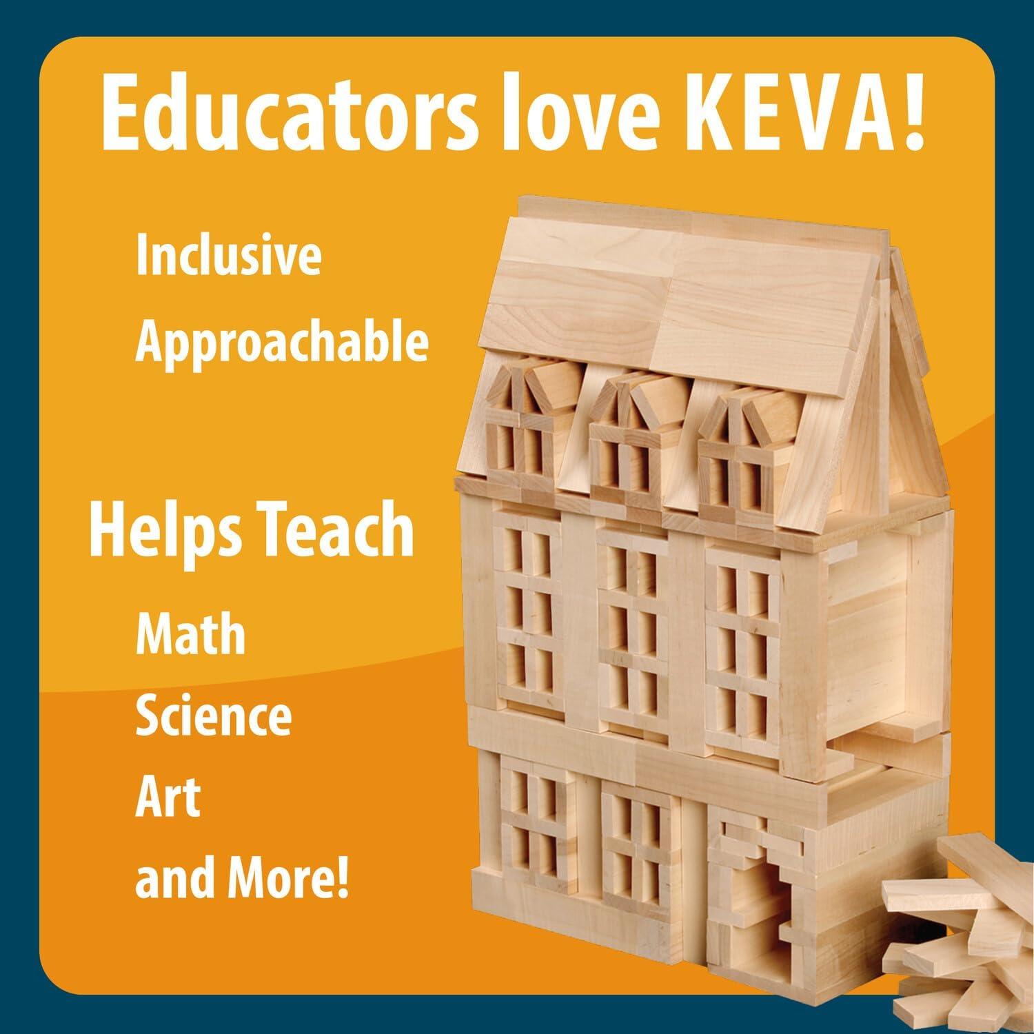 Juego de Construcción KEVA 400 MindWare - 400 Bloques de Arce