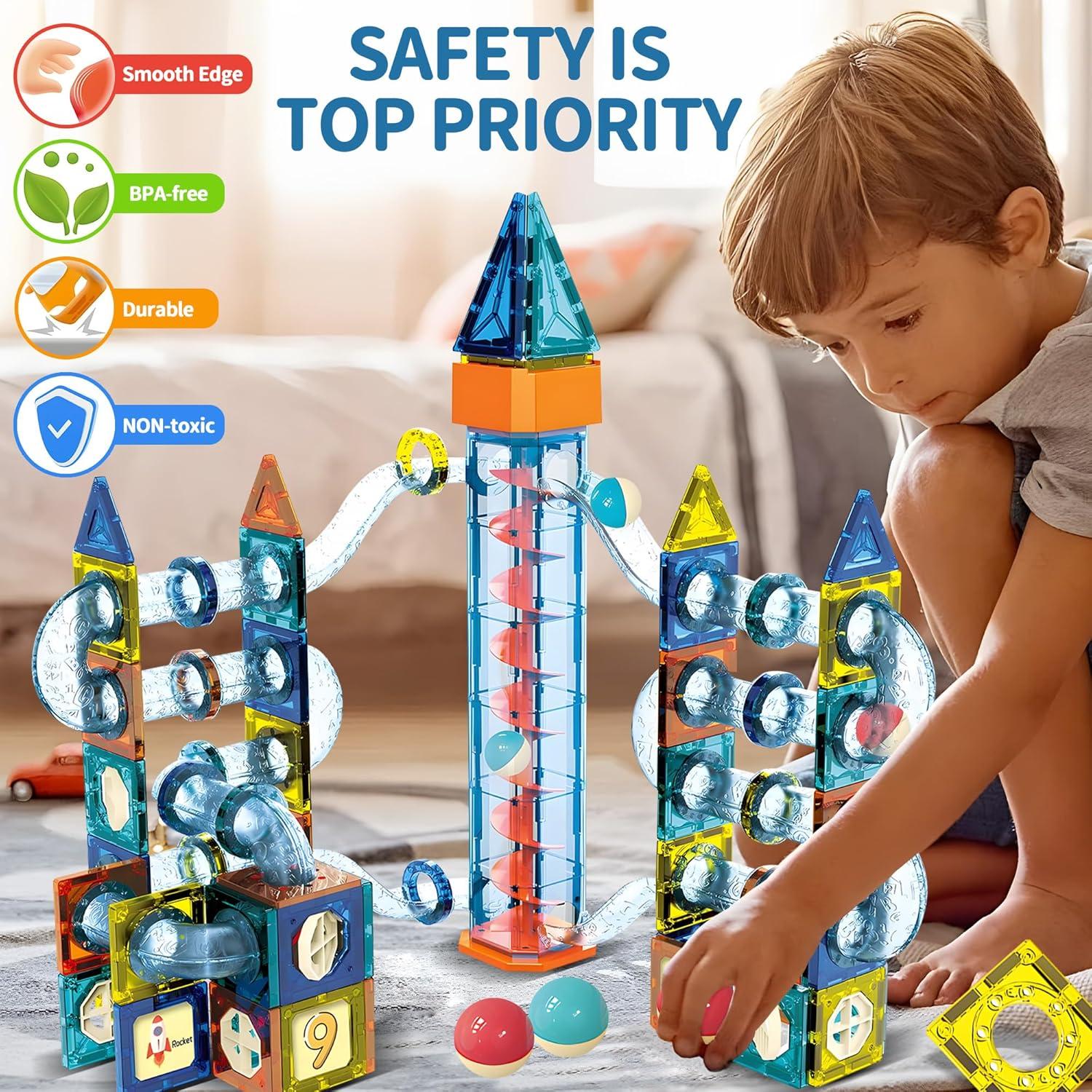 Juego de Construcción de Canicas Brillantes ROHSCE 90 Piezas