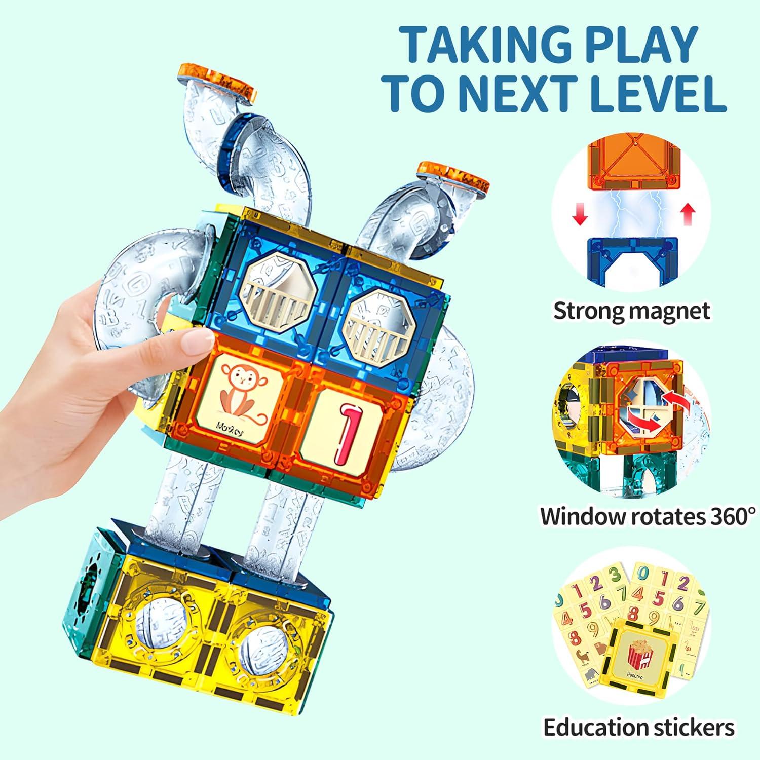 Juego de Construcción de Canicas Brillantes ROHSCE 90 Piezas