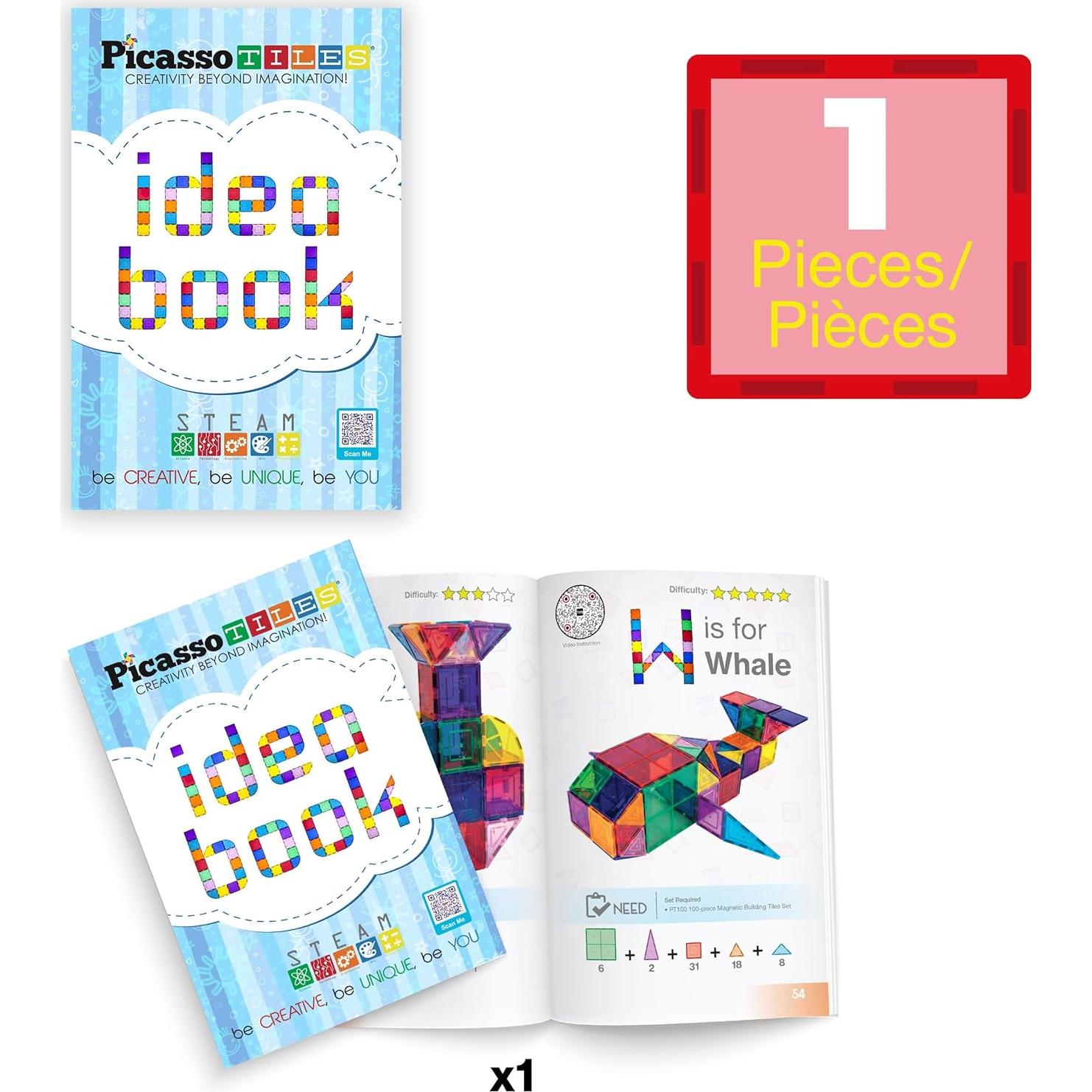 Libro de Ideas de Construcción PicassoTiles 230 Páginas STEM